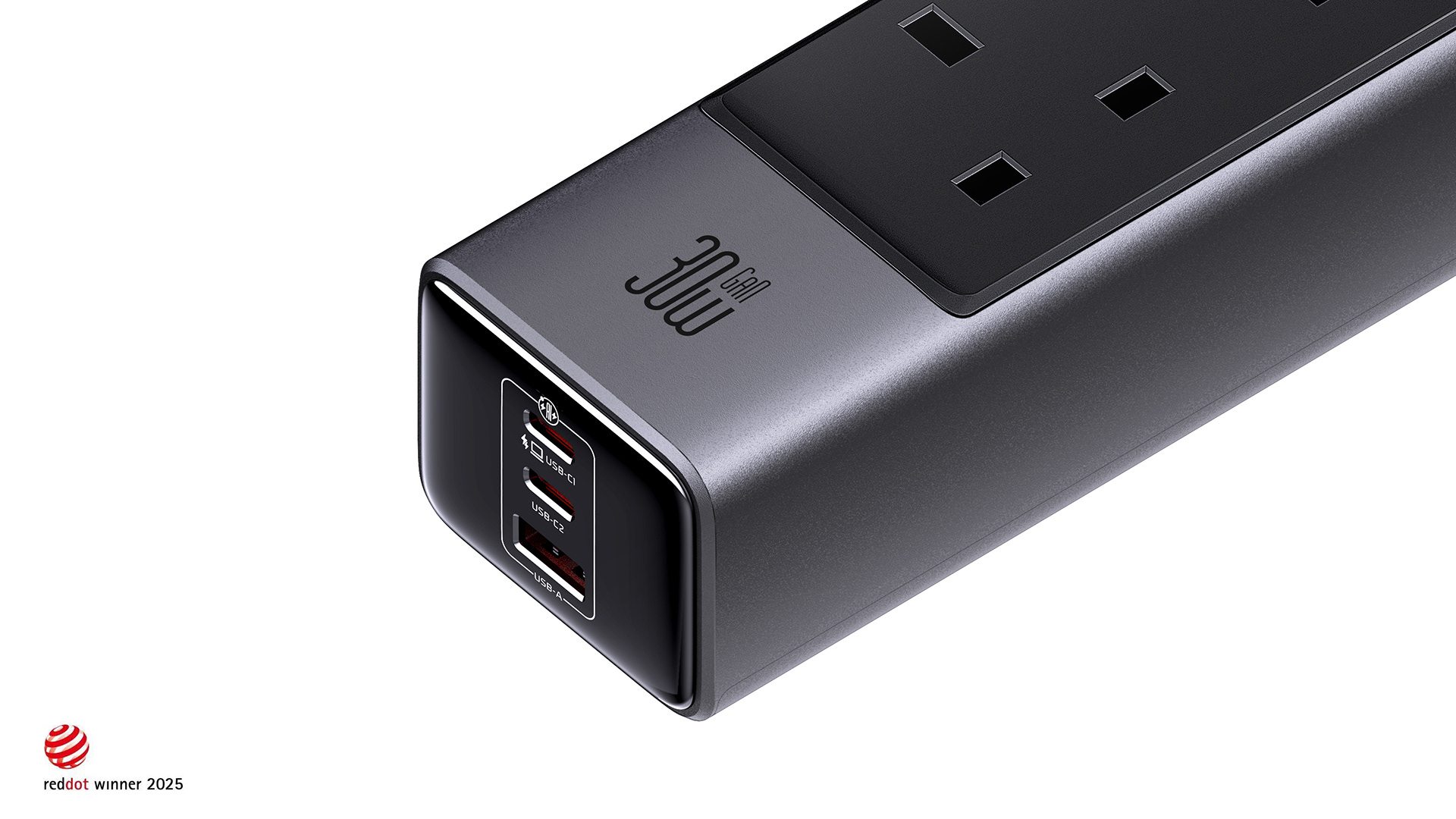 Desktop plug-in，Red Dot Award 2025，Intelligent and efficient，All-in-one port，Digital intelligence，Design，product，charge，