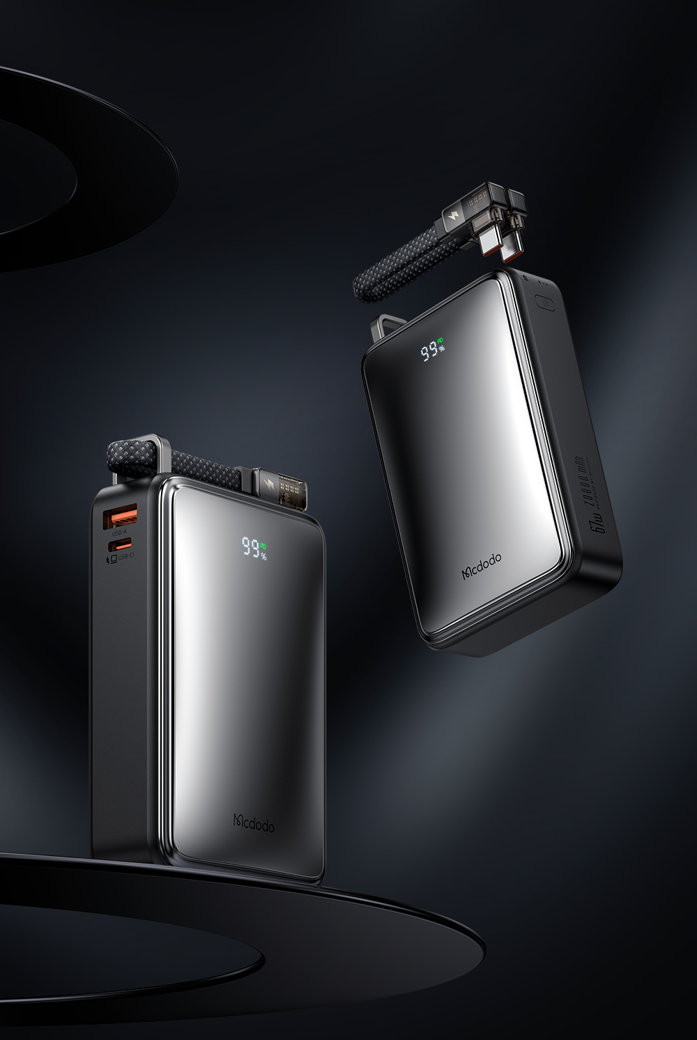 portable source，portable battery，Data cable storage，Portable design，Sense of science and technology，Gallium nitride，