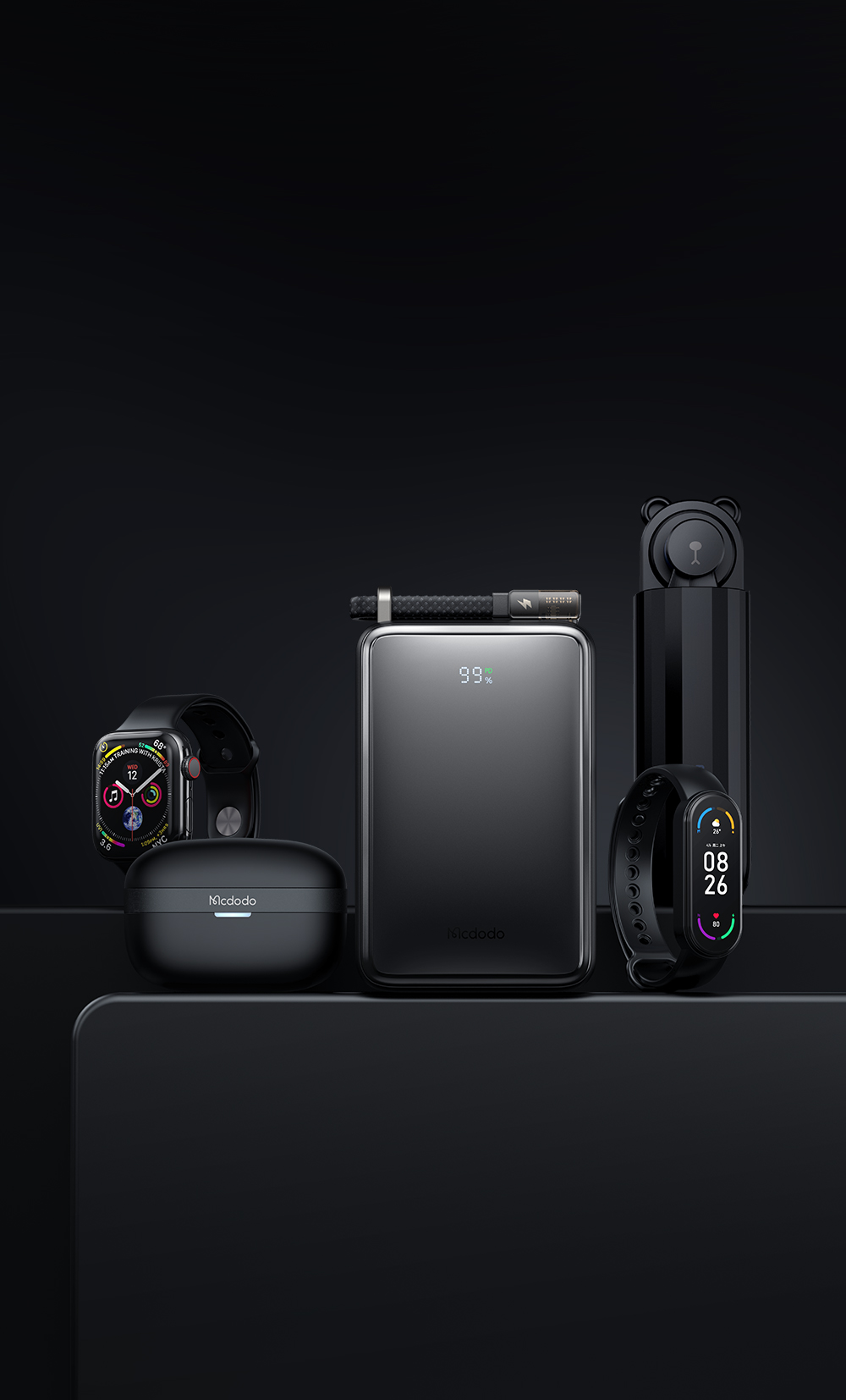 portable source，portable battery，Data cable storage，Portable design，Sense of science and technology，Gallium nitride，