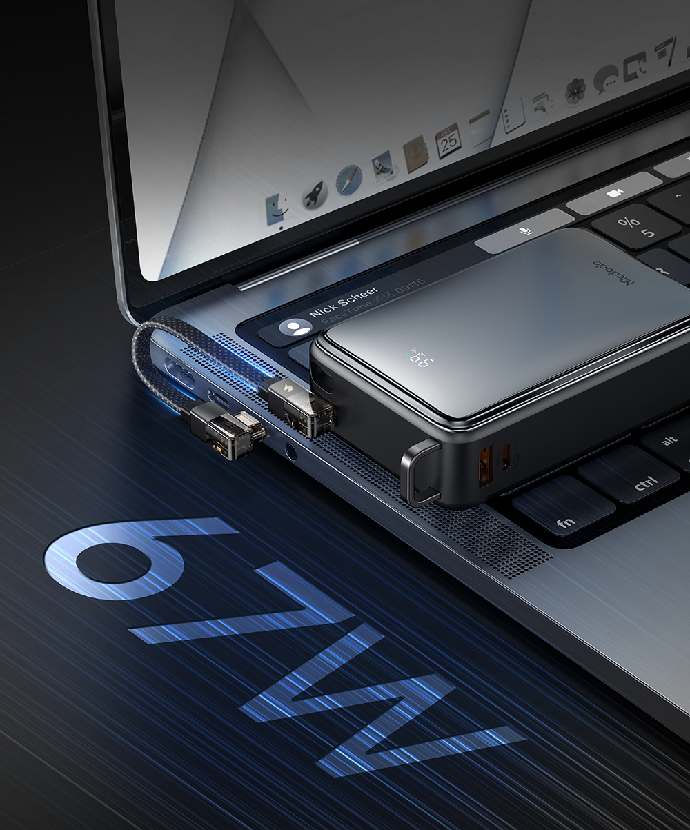 portable source，portable battery，Data cable storage，Portable design，Sense of science and technology，Gallium nitride，