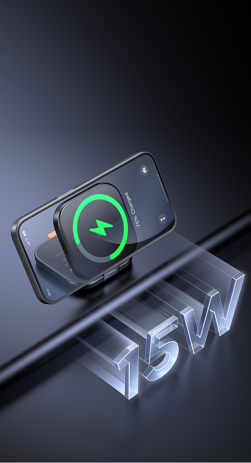Wireless charging，iwatch wireless charging，Mobile phone bracket，fold，Portable，Ultra Mini，Sense of science and technology，Simple digital，