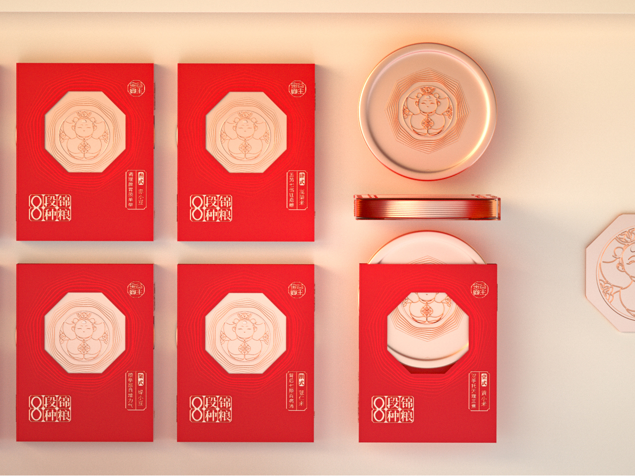 grain packaging design，packing design，Original design，Packaging Design of Fast Consumer Goods，Illustration design，Series packaging，Chinese packaging，Guofeng Packaging，