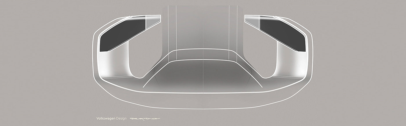 Volkswagen，car，interior，design，