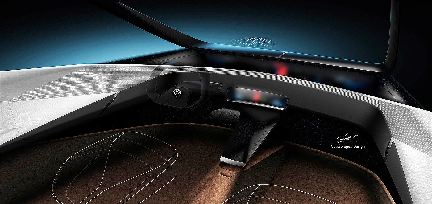 Volkswagen，car，interior，design，