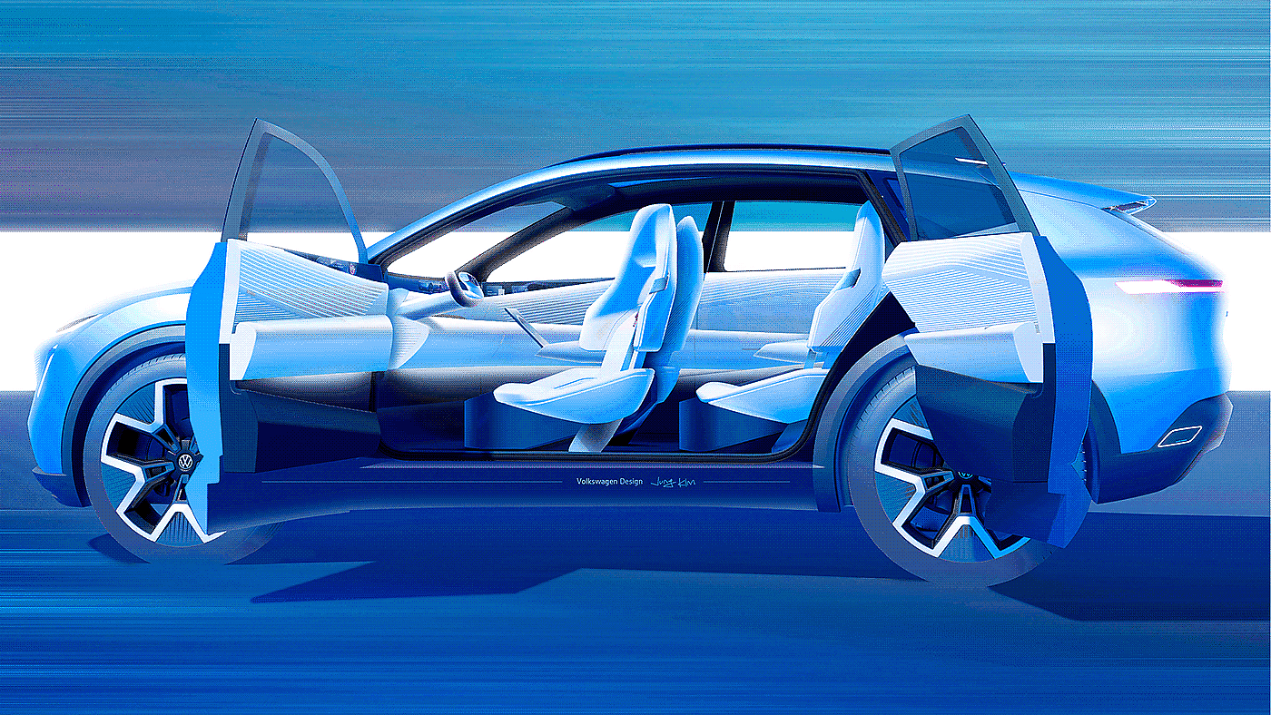 Volkswagen，car，interior，design，