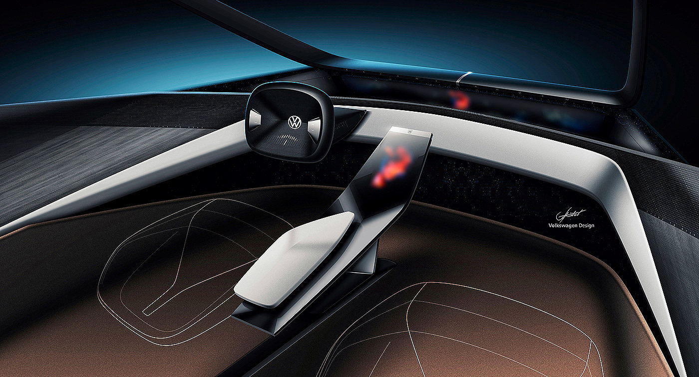Volkswagen，car，interior，design，