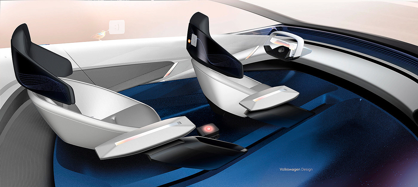 Volkswagen，car，interior，design，