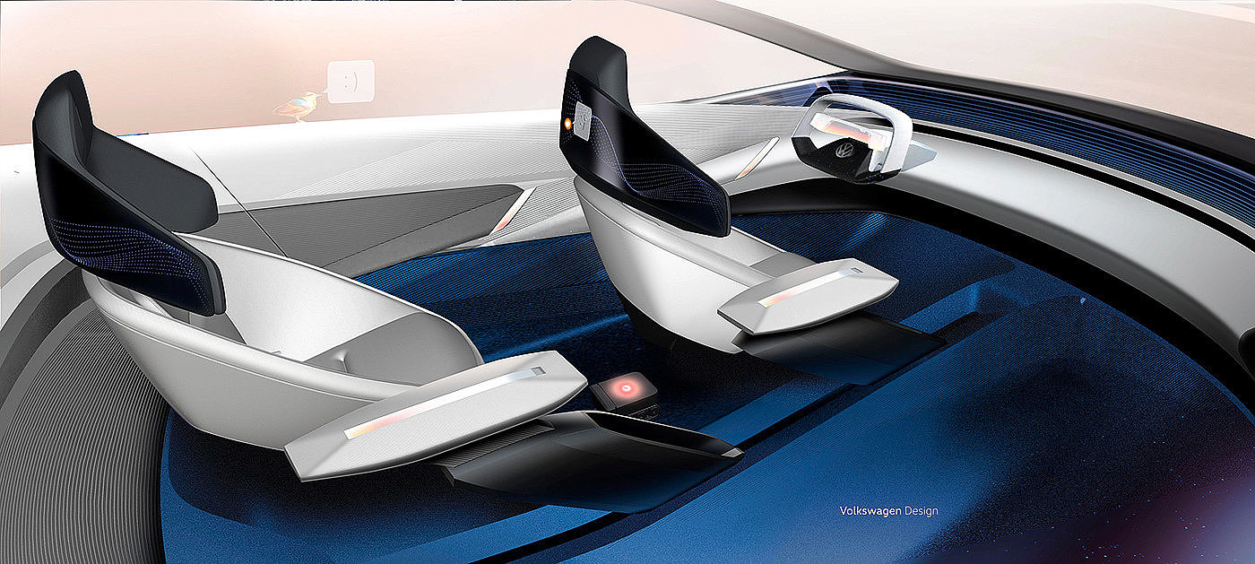 Volkswagen，car，interior，design，