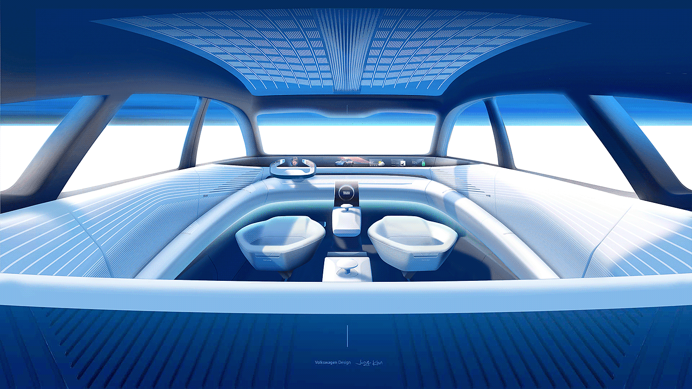 Volkswagen，car，interior，design，