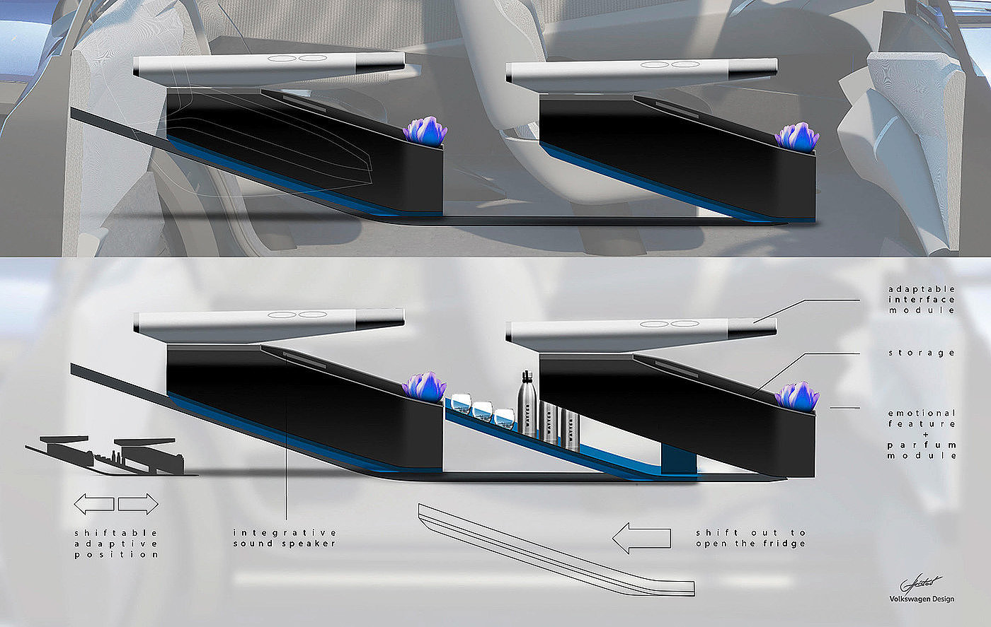 Volkswagen，car，interior，design，