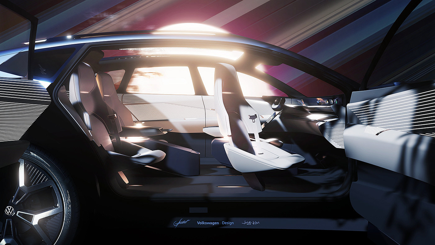 Volkswagen，car，interior，design，