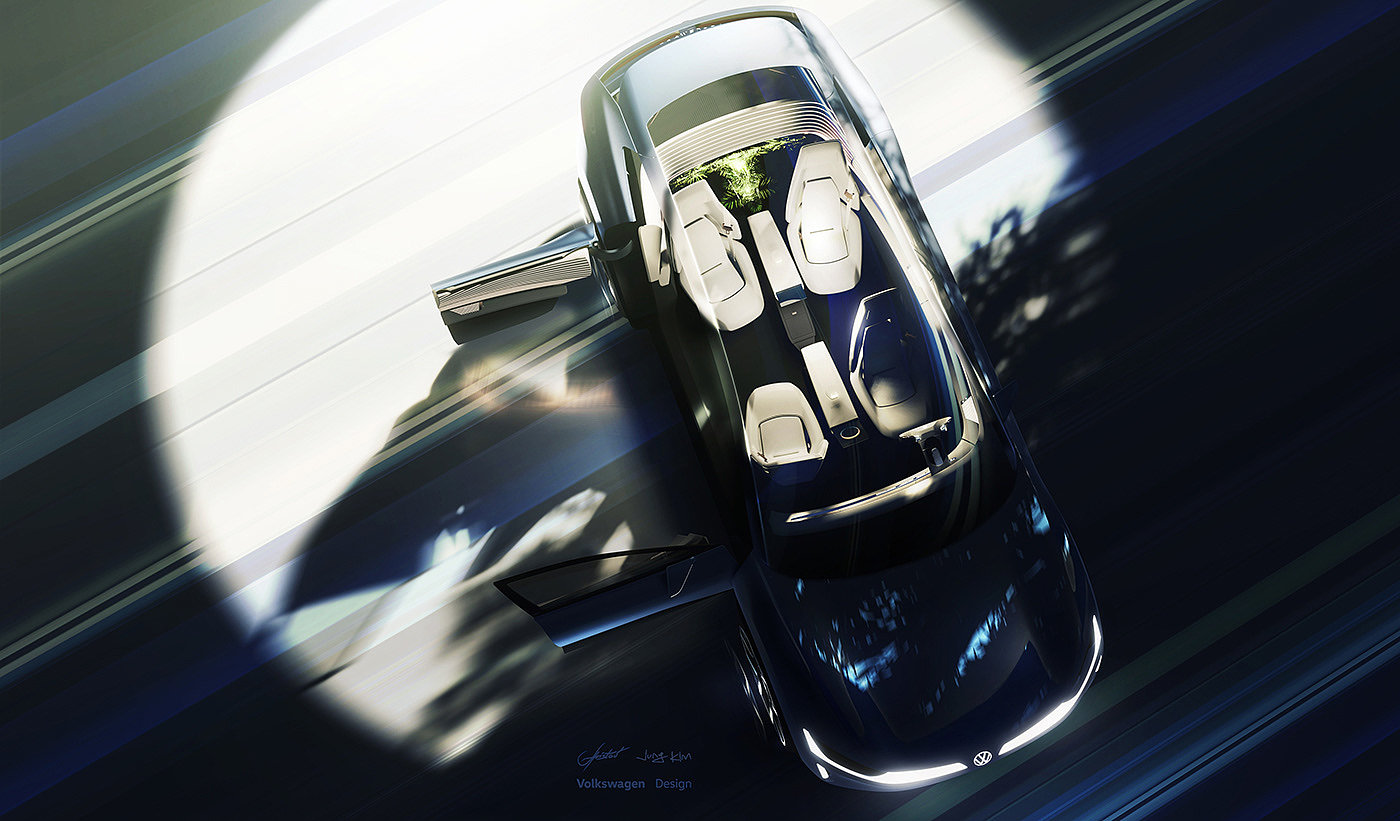 Volkswagen，car，interior，design，