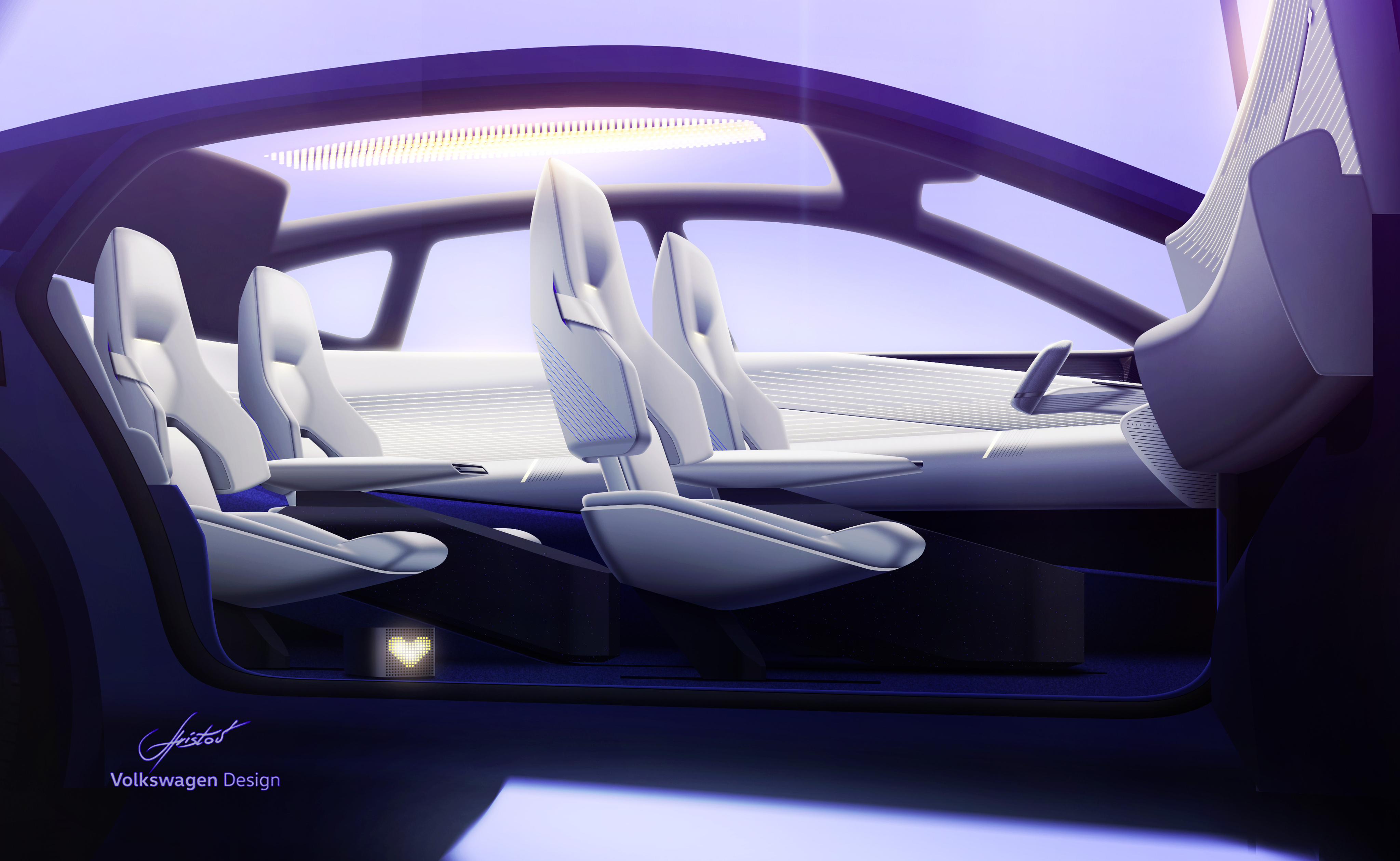 Volkswagen，car，interior，design，