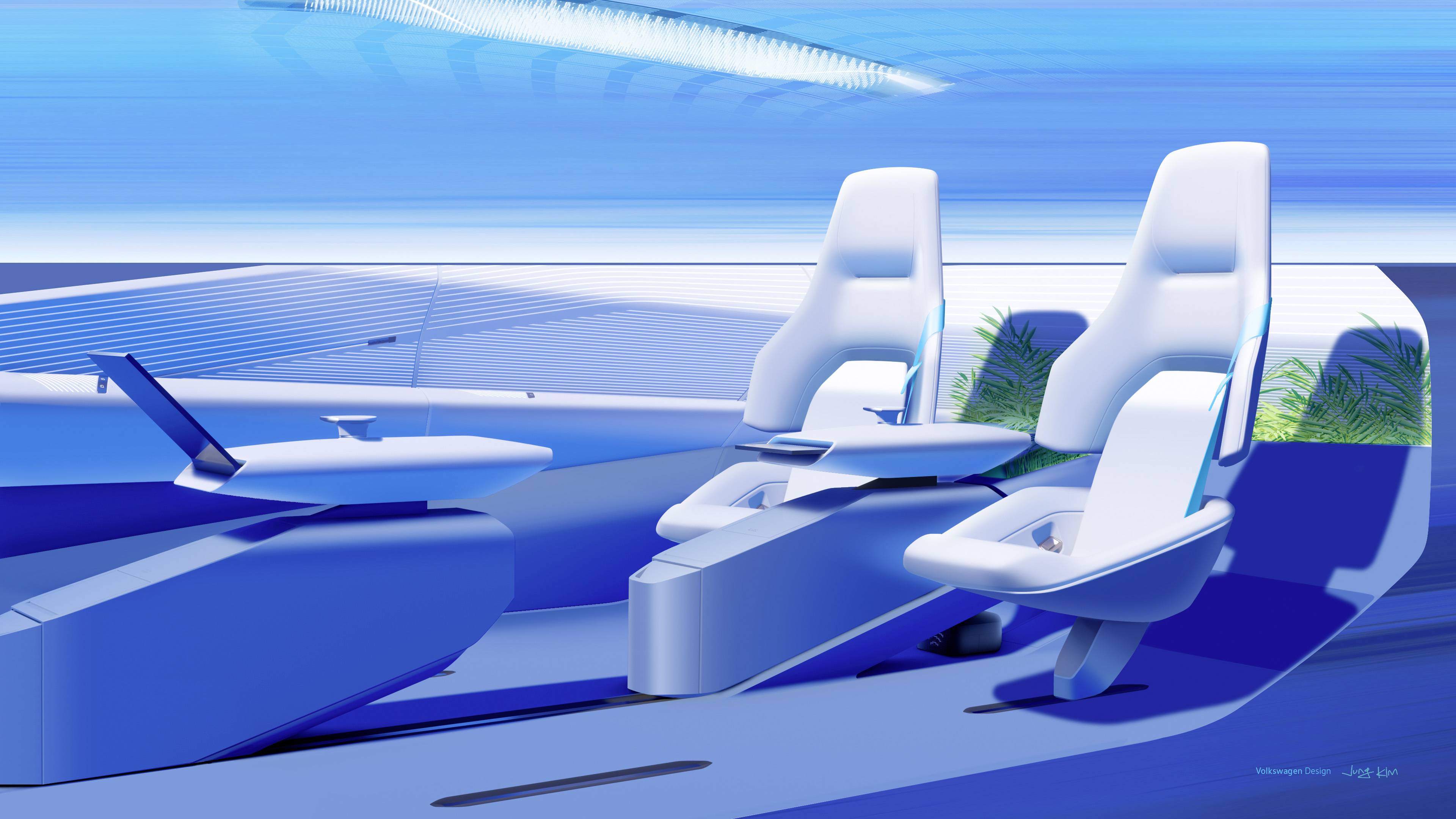 Volkswagen，car，interior，design，