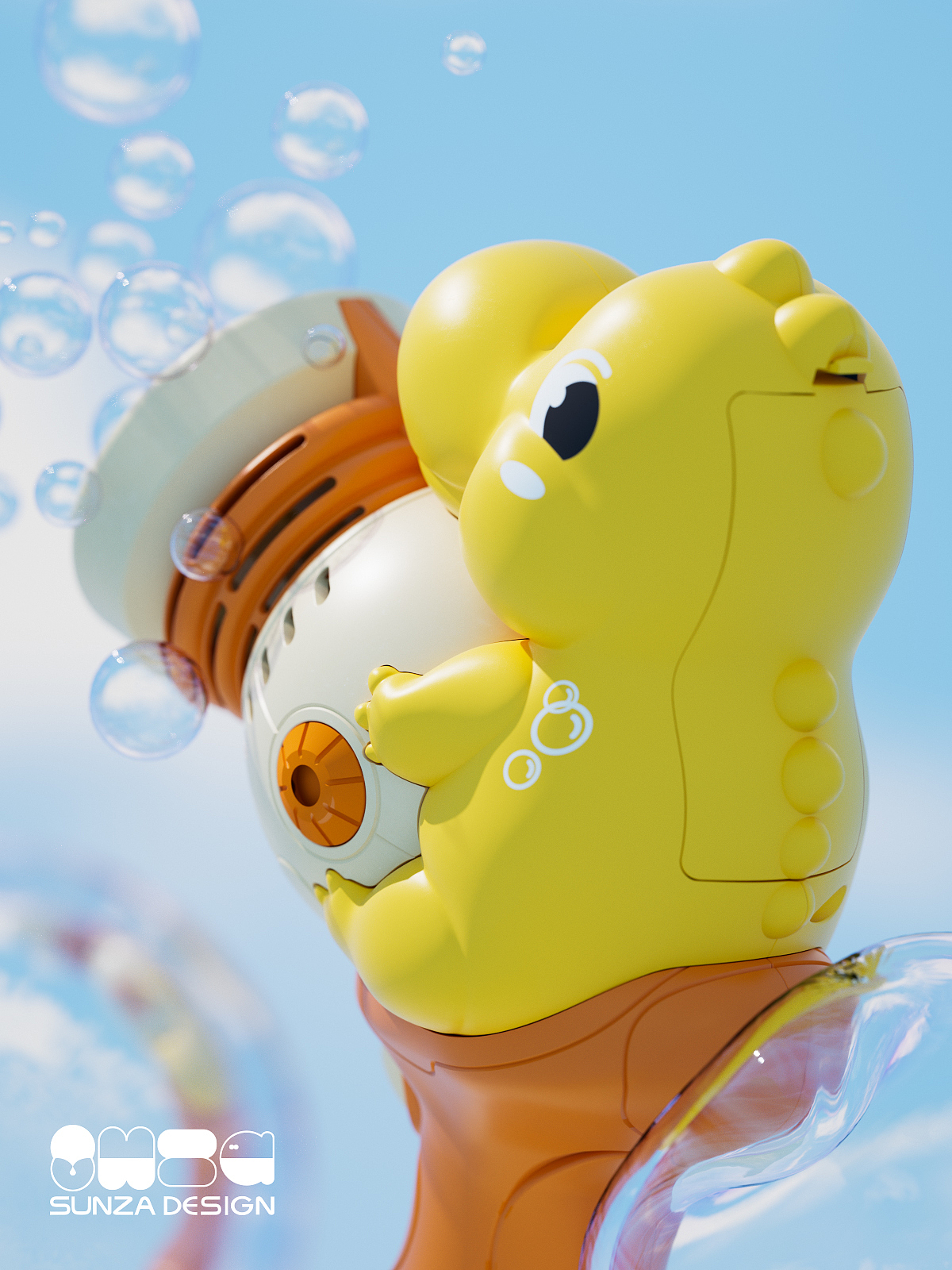 Bubble Gun，summer，astronaut，Dinosaur Bubble Gun，product design，packing design，dinosaur，360°，