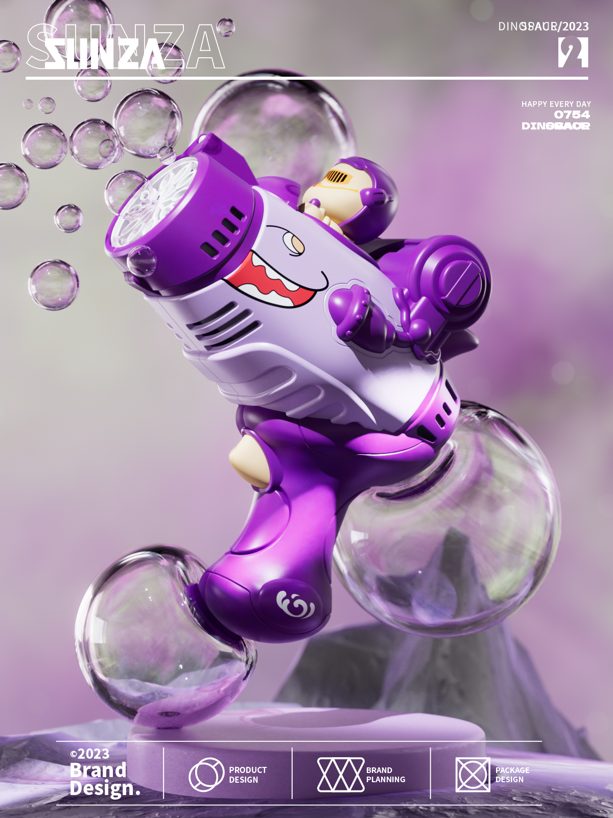 Bubble Gun，summer，astronaut，Dinosaur Bubble Gun，product design，packing design，dinosaur，360°，