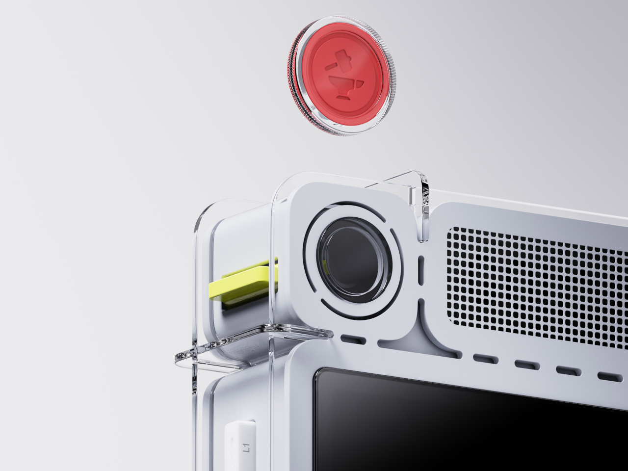 plastic disc，Handheld game console，CoinPlay，Retro game，Creative design，