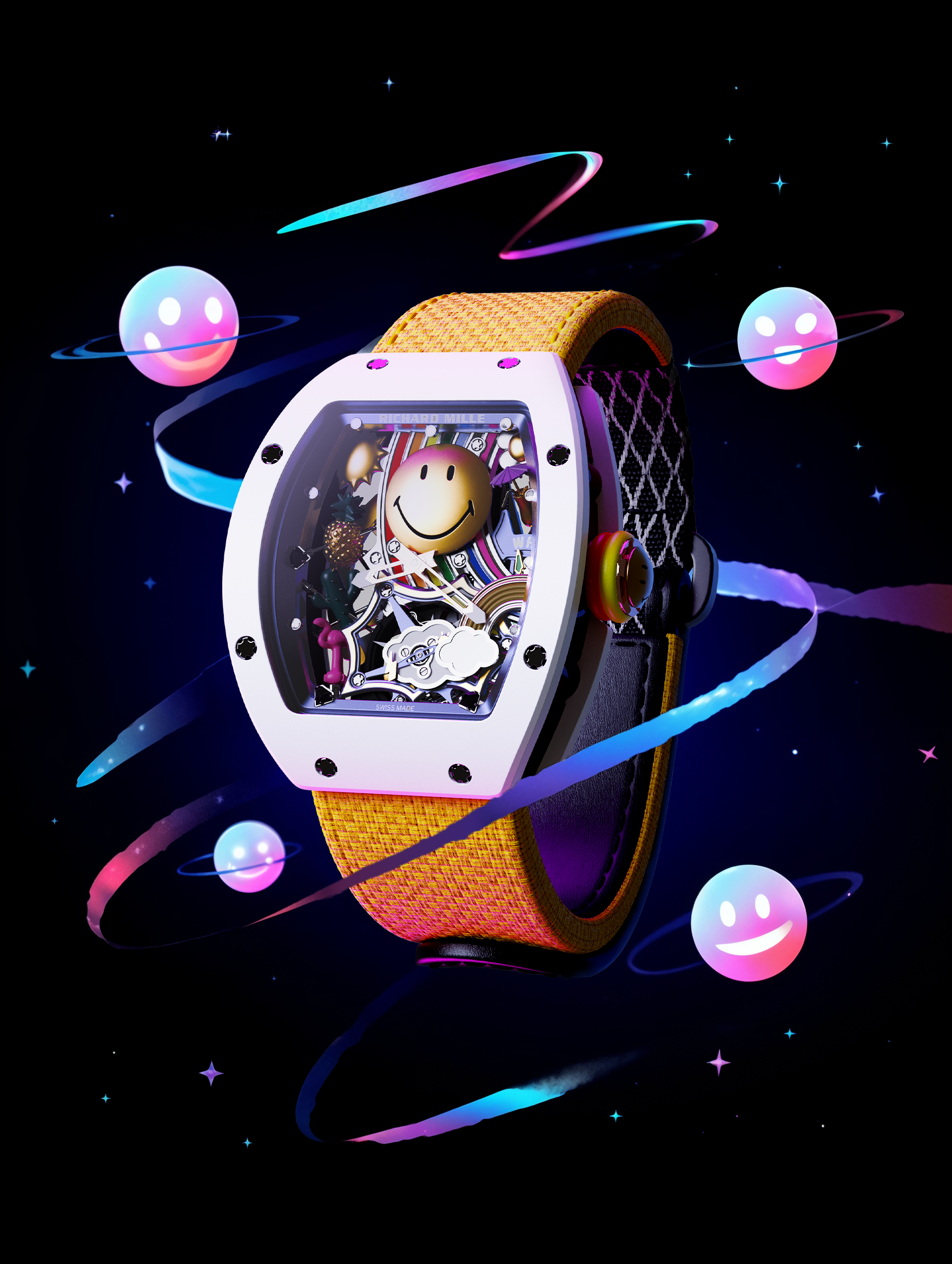 Wristwatch，Wrist watch，Richard Mille ，Watch Photography，xyz laboratory，ai，AI Product Photography，The AI Model，