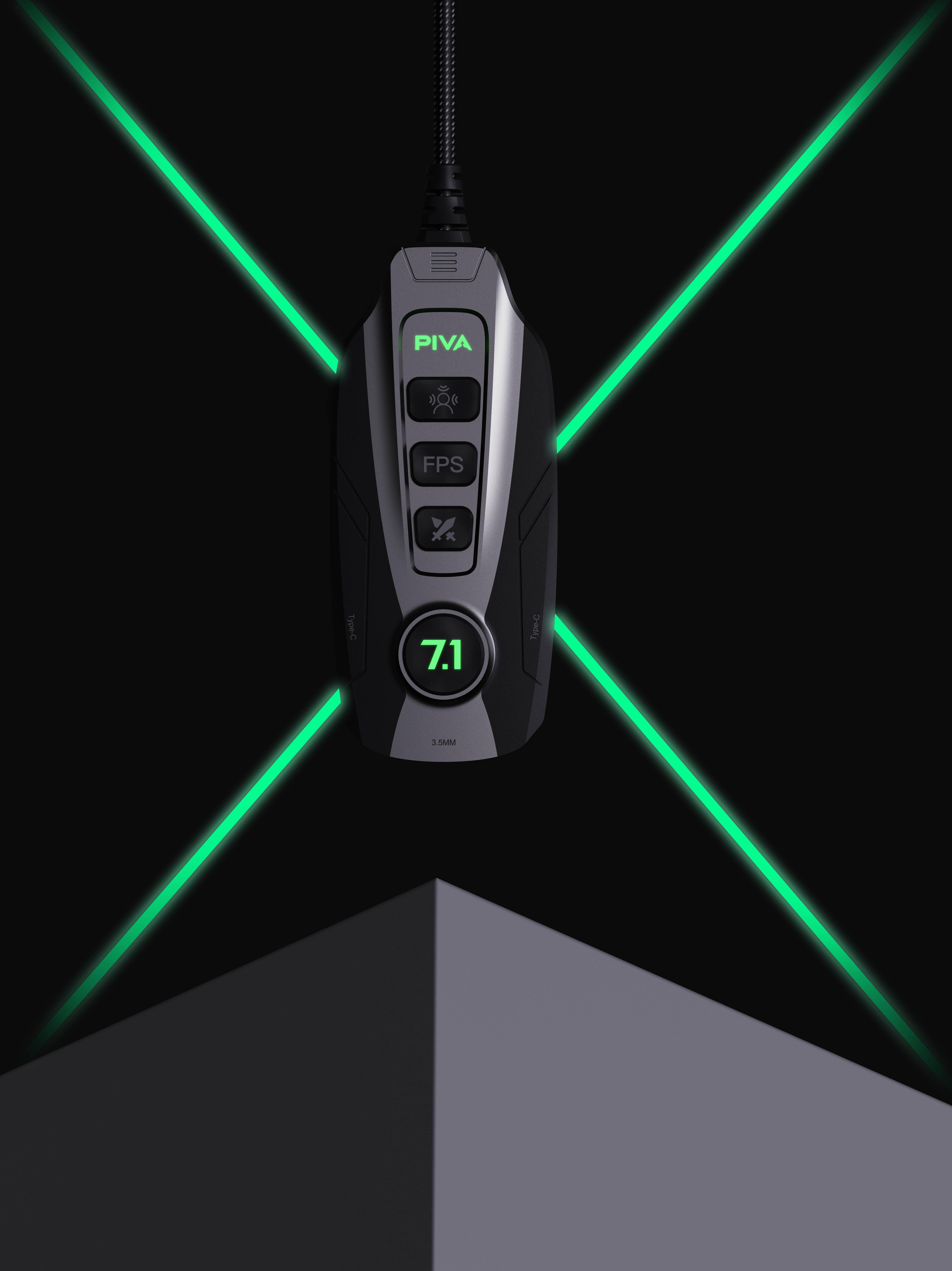 E-sports game sound card，External Game Sound Card，GS20，Multi-function sound card，PIVA，Paiwei，