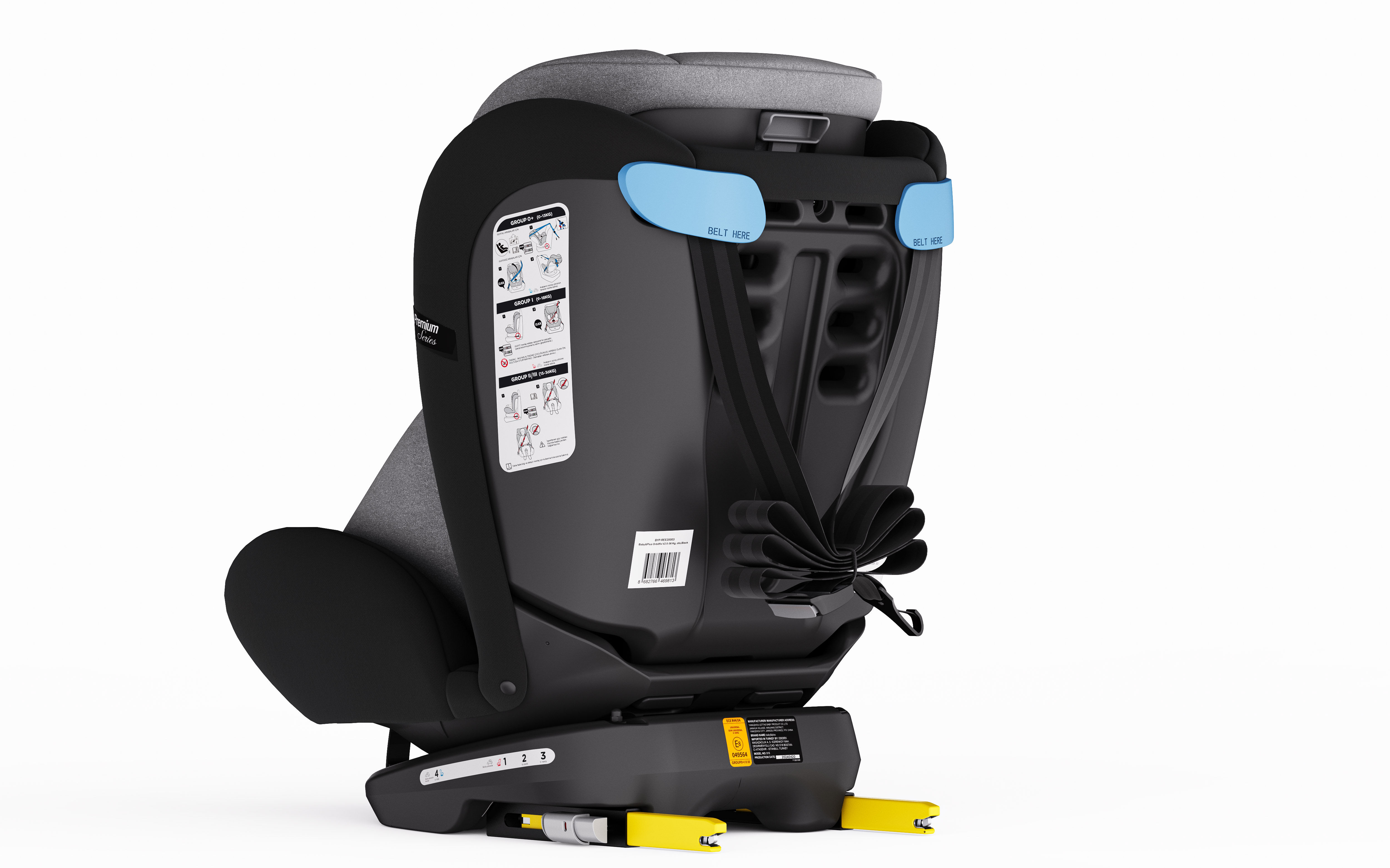 Safety seat，Product modeling and rendering，vehicle-use child safety seats，Maternal and infant products，Product 3D rendering，E-commerce product rendering，Cross border E-commerce，Baby car seat，