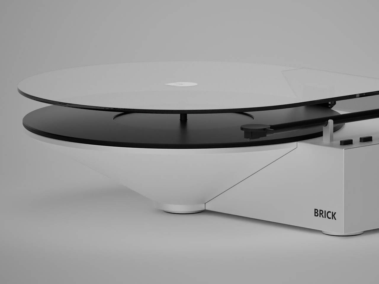 brick，Black rubber turntable，music player ，electronic product，