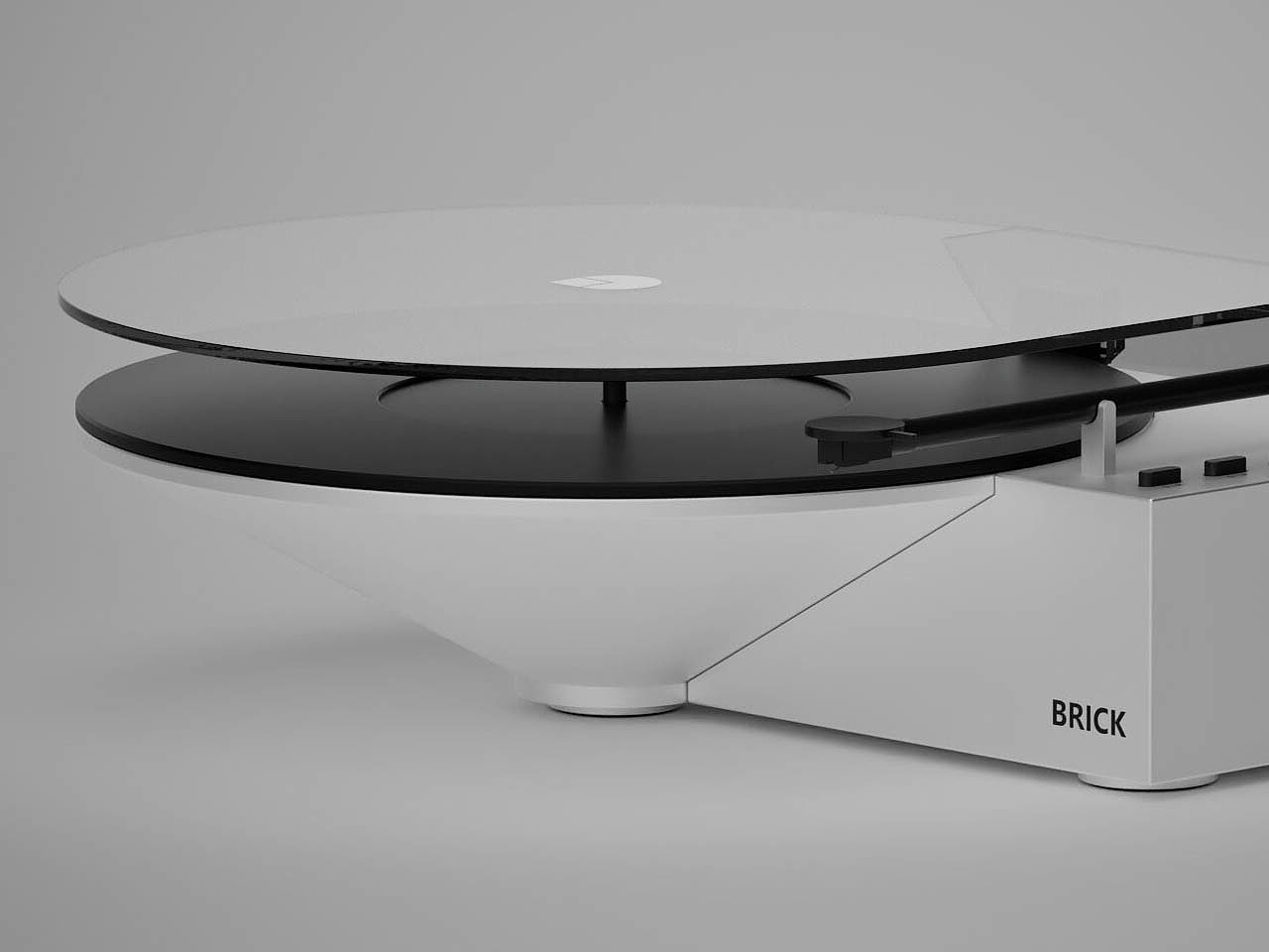 brick，Black rubber turntable，music player ，electronic product，