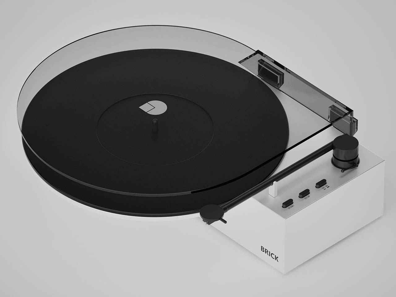 brick，Black rubber turntable，music player ，electronic product，