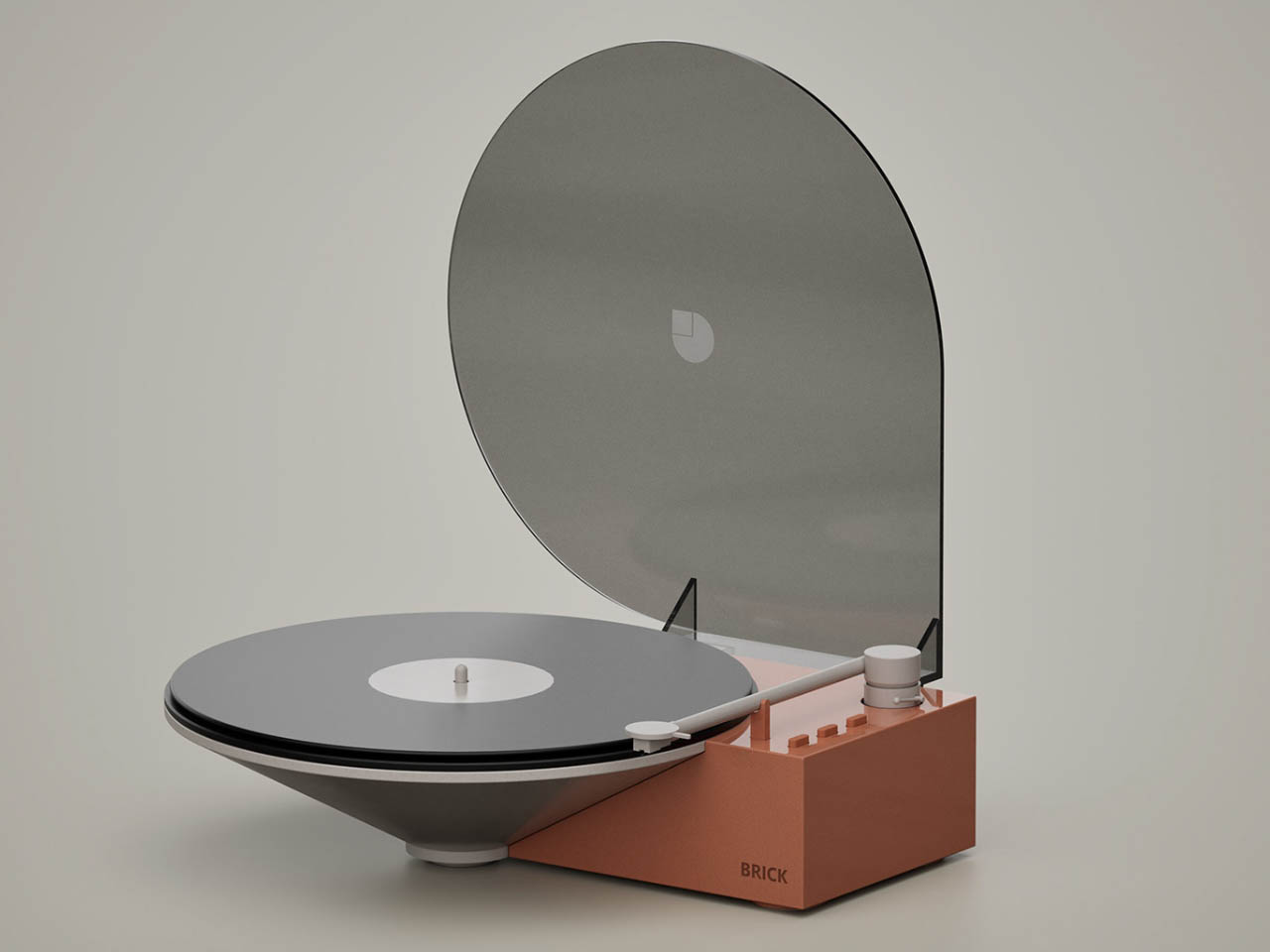 brick，Black rubber turntable，music player ，electronic product，