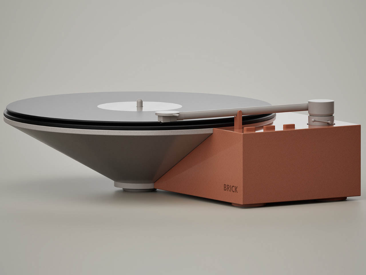 brick，Black rubber turntable，music player ，electronic product，