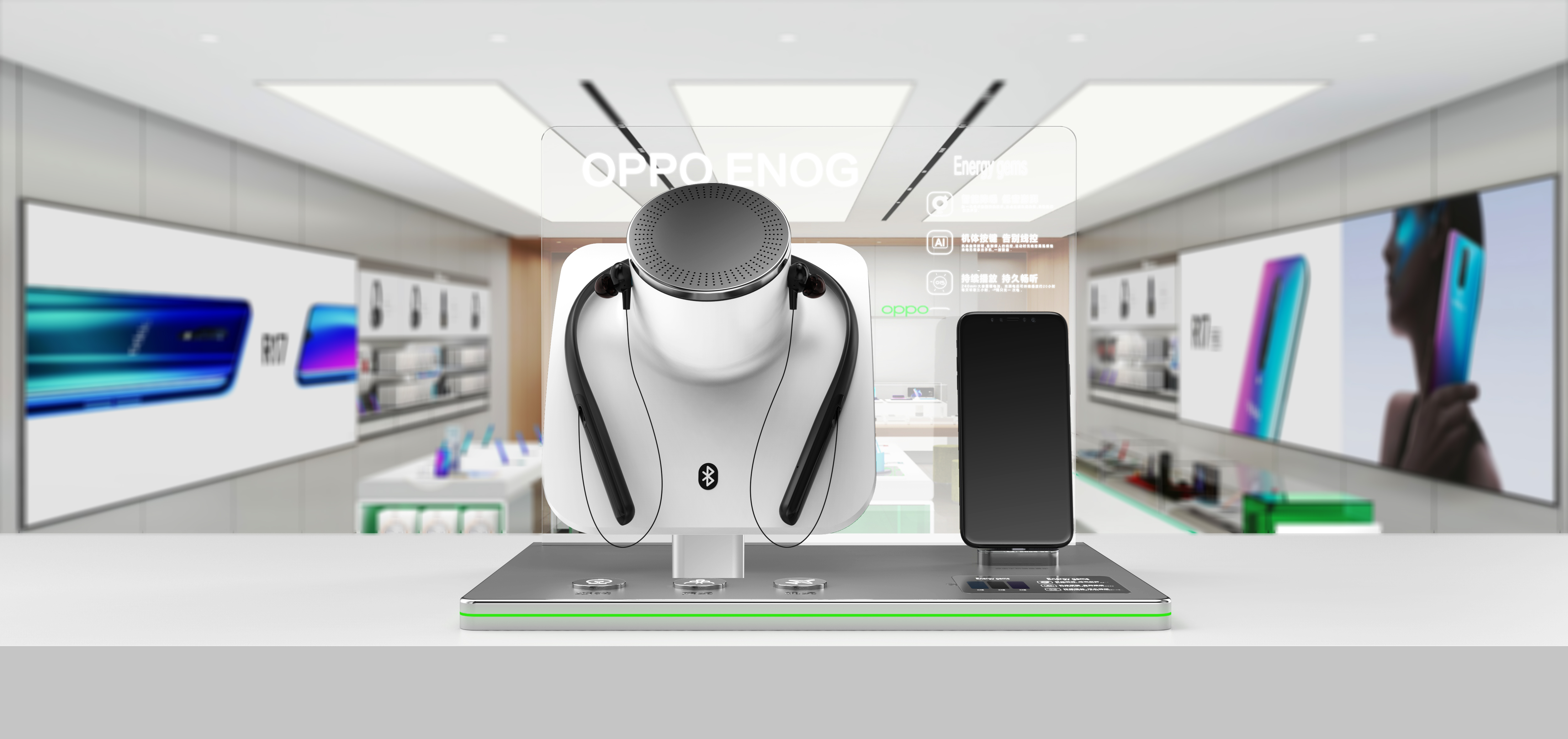 OPPO，headset，Display props，experience，Demonstration Props，