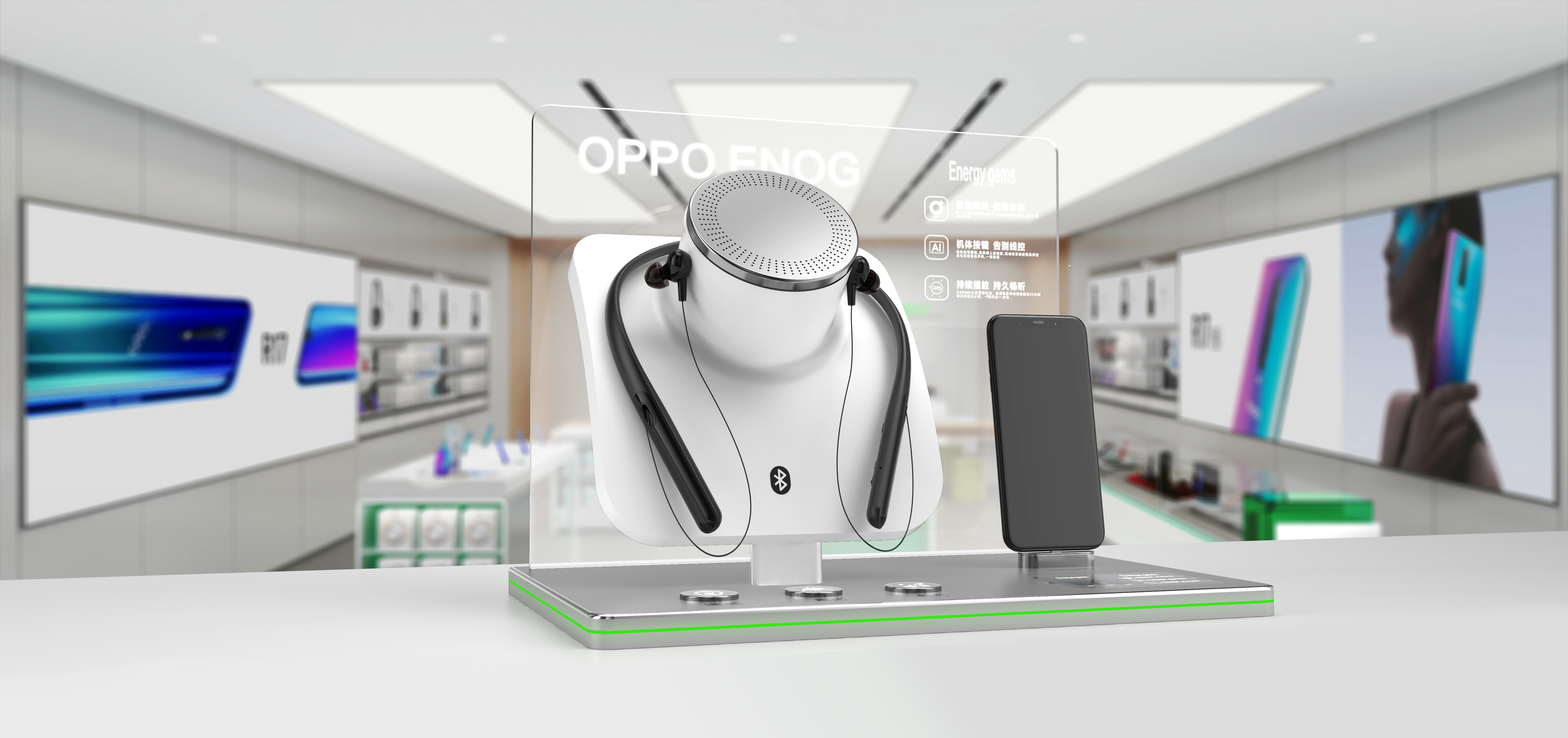 OPPO，headset，Display props，experience，Demonstration Props，