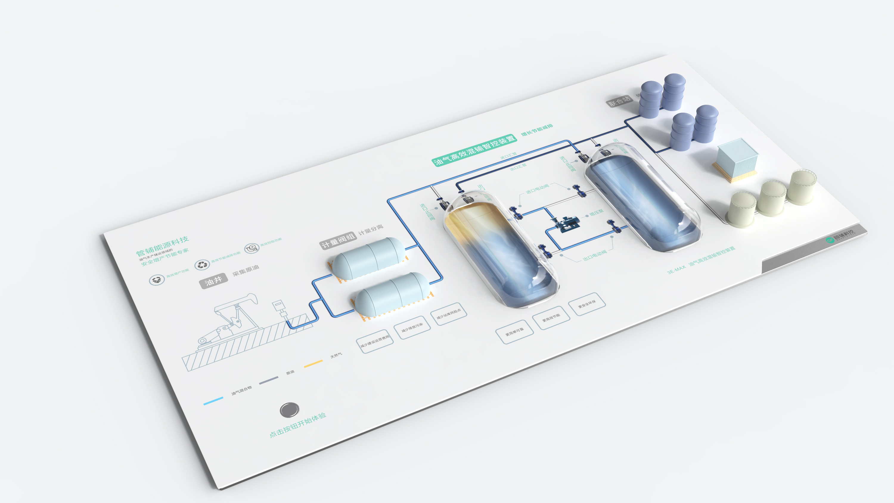 oil and gas mixed transportation，Device design，