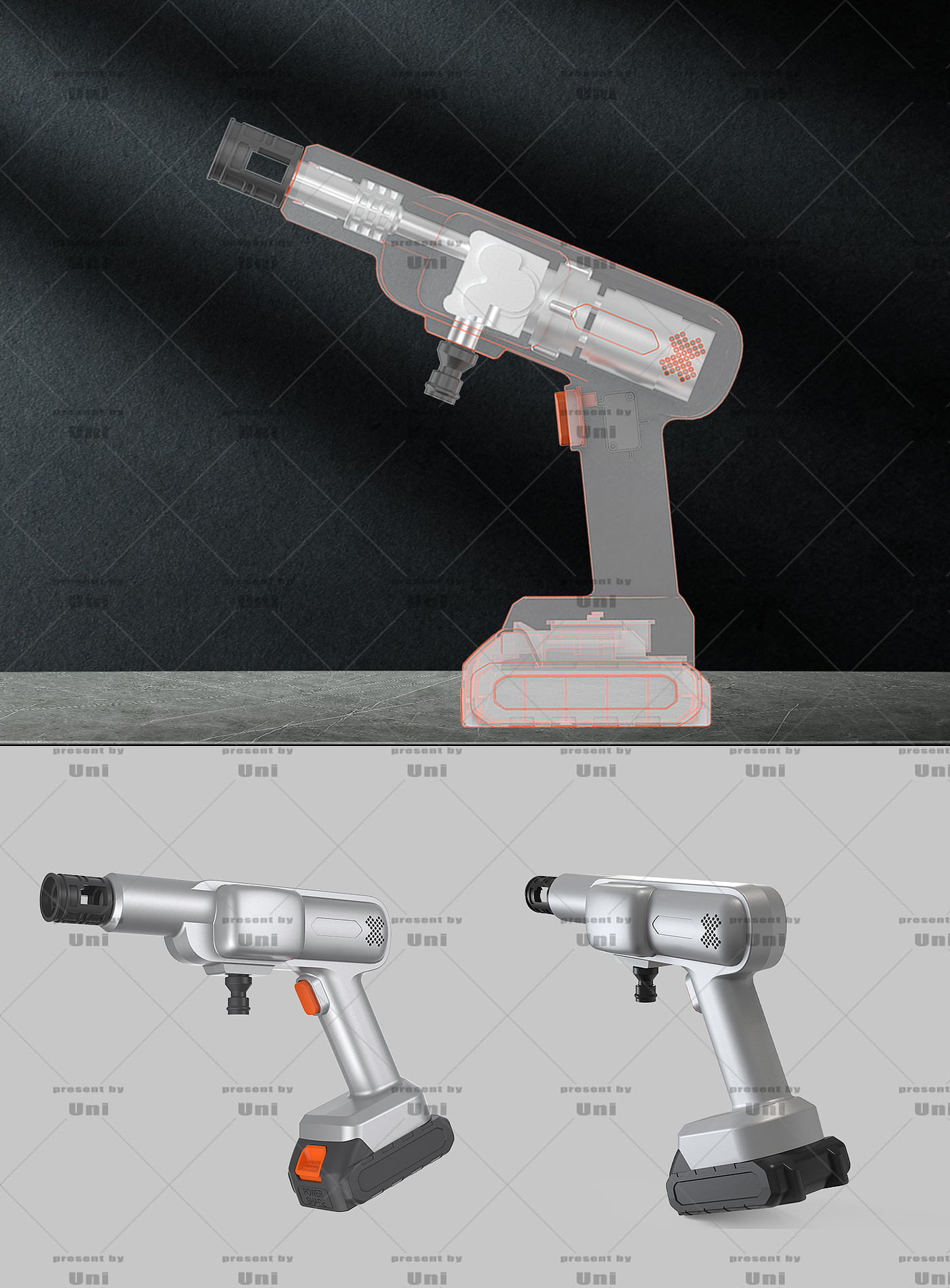 High pressure cleaning gun，
