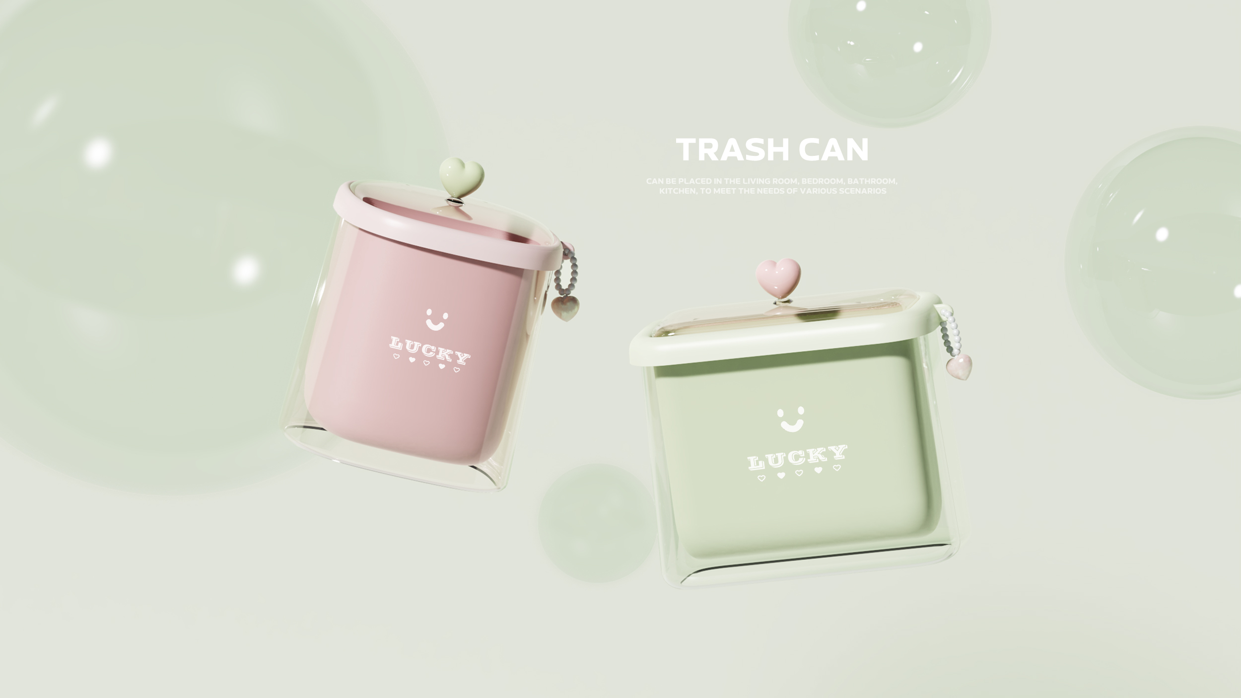 trash can，kitchen，a living room，Shower Room，