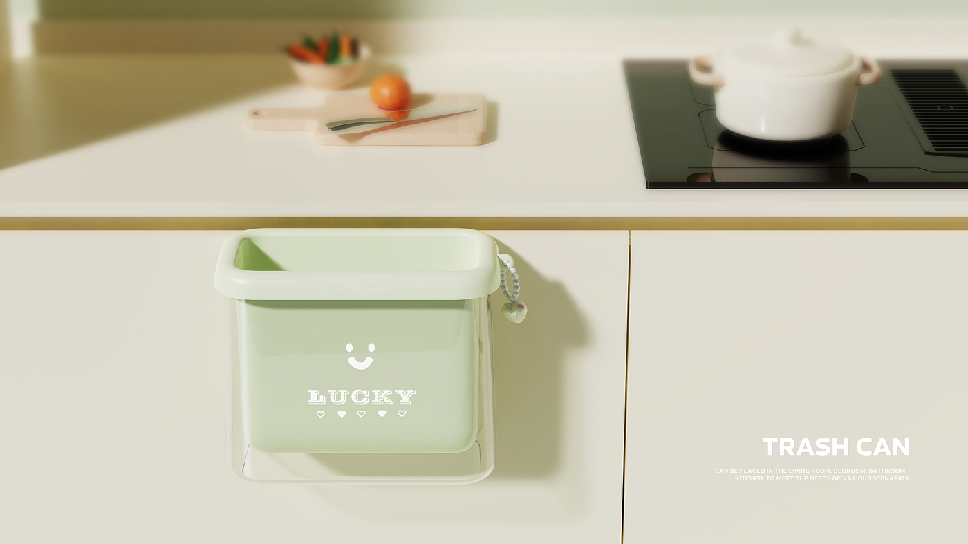 trash can，kitchen，a living room，Shower Room，