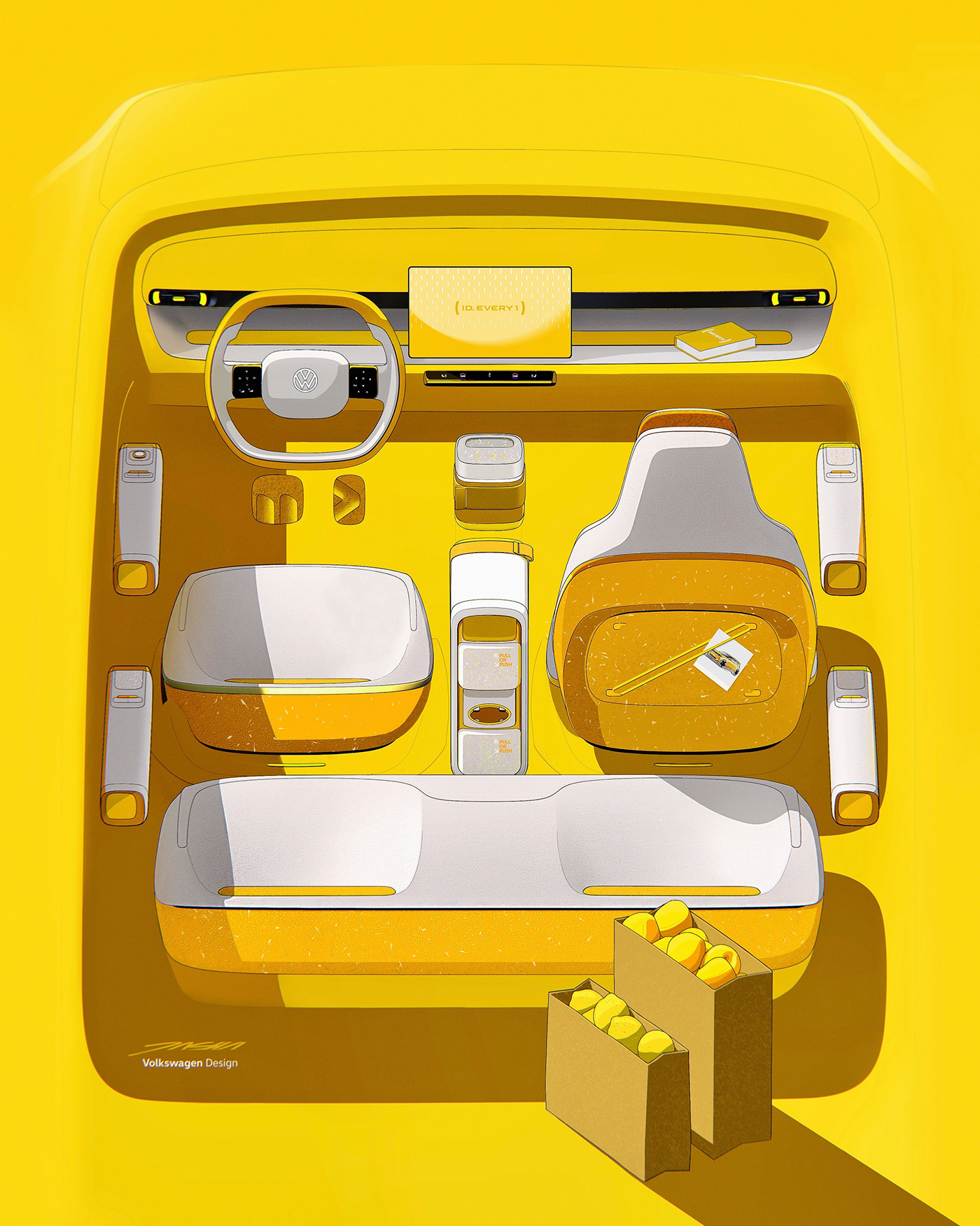 vehicle，automobile，Volkswagen ID. EVERY1，conceptual design，
