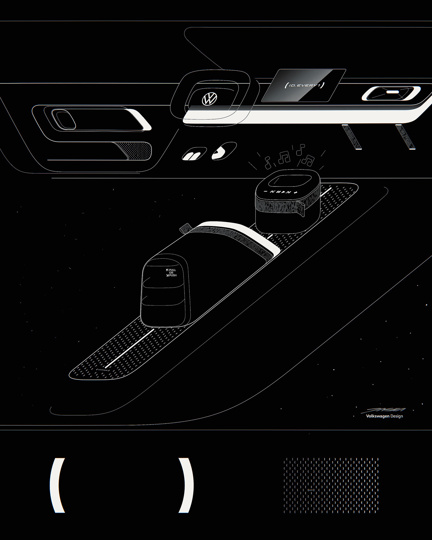 vehicle，automobile，Volkswagen ID. EVERY1，conceptual design，