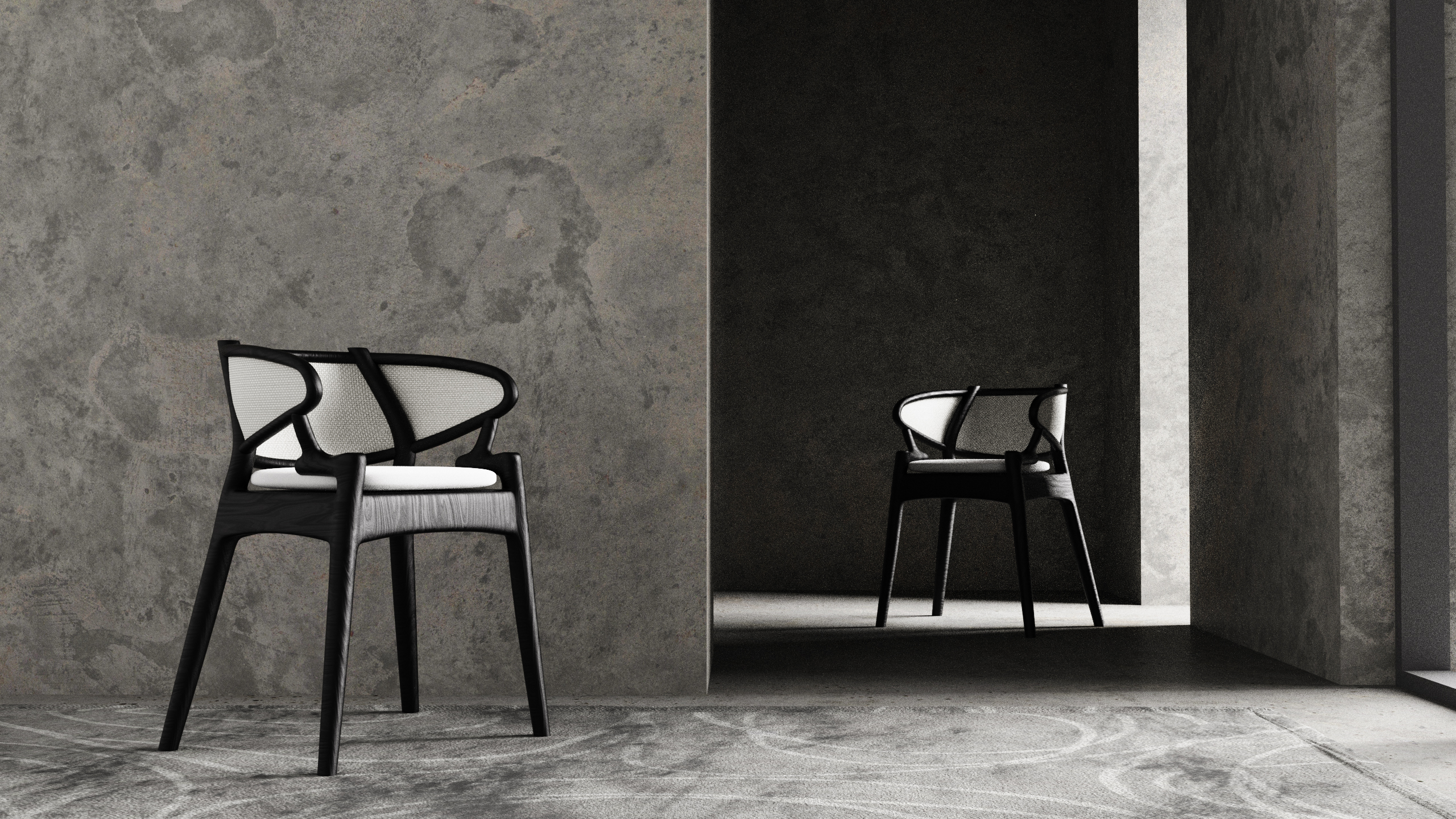 Seal script，Modern furniture，Chinese traditional culture，