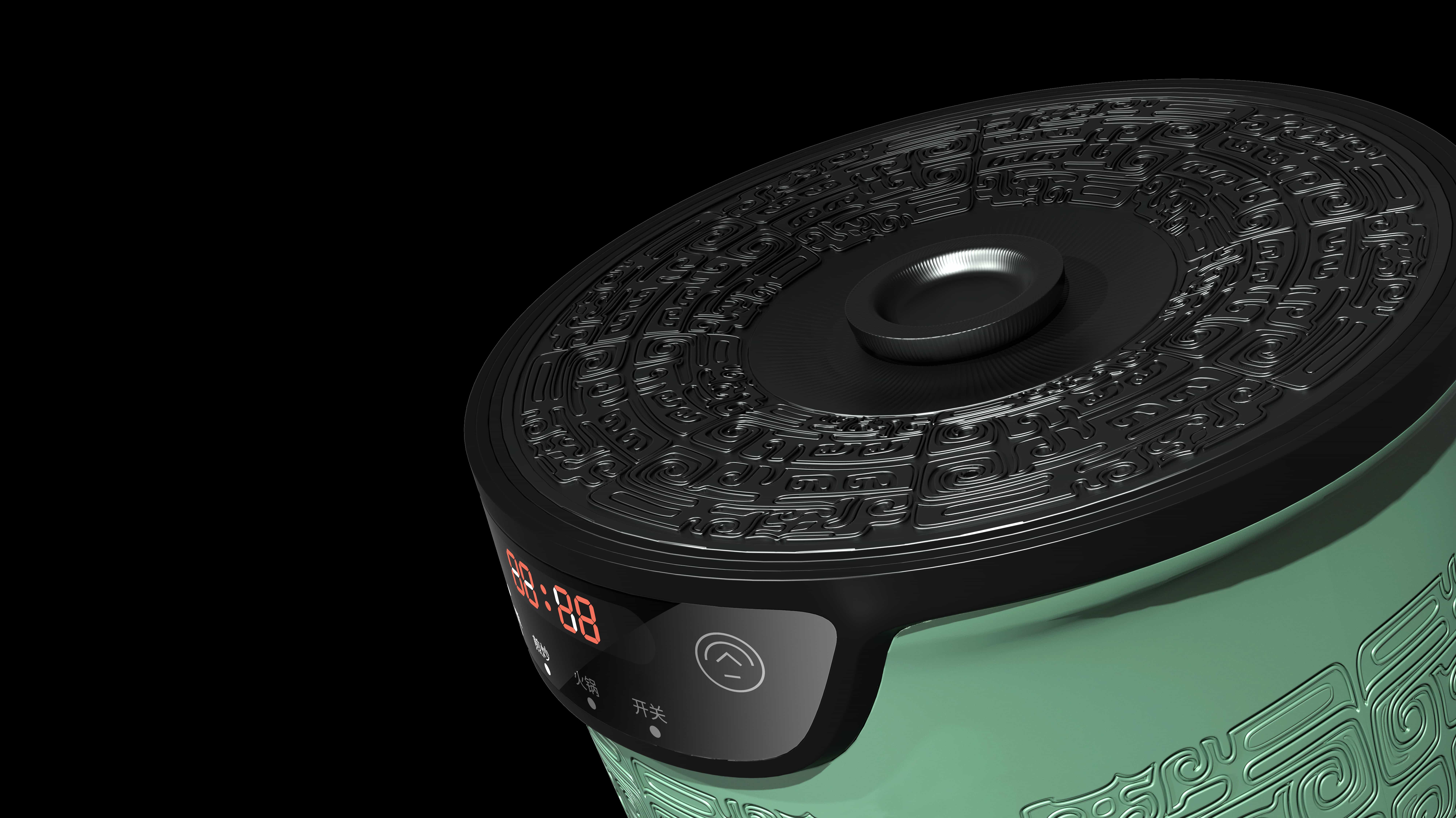 Outdoor camping electric cooker，Oracle，bronzeware，ancient chinese culture，