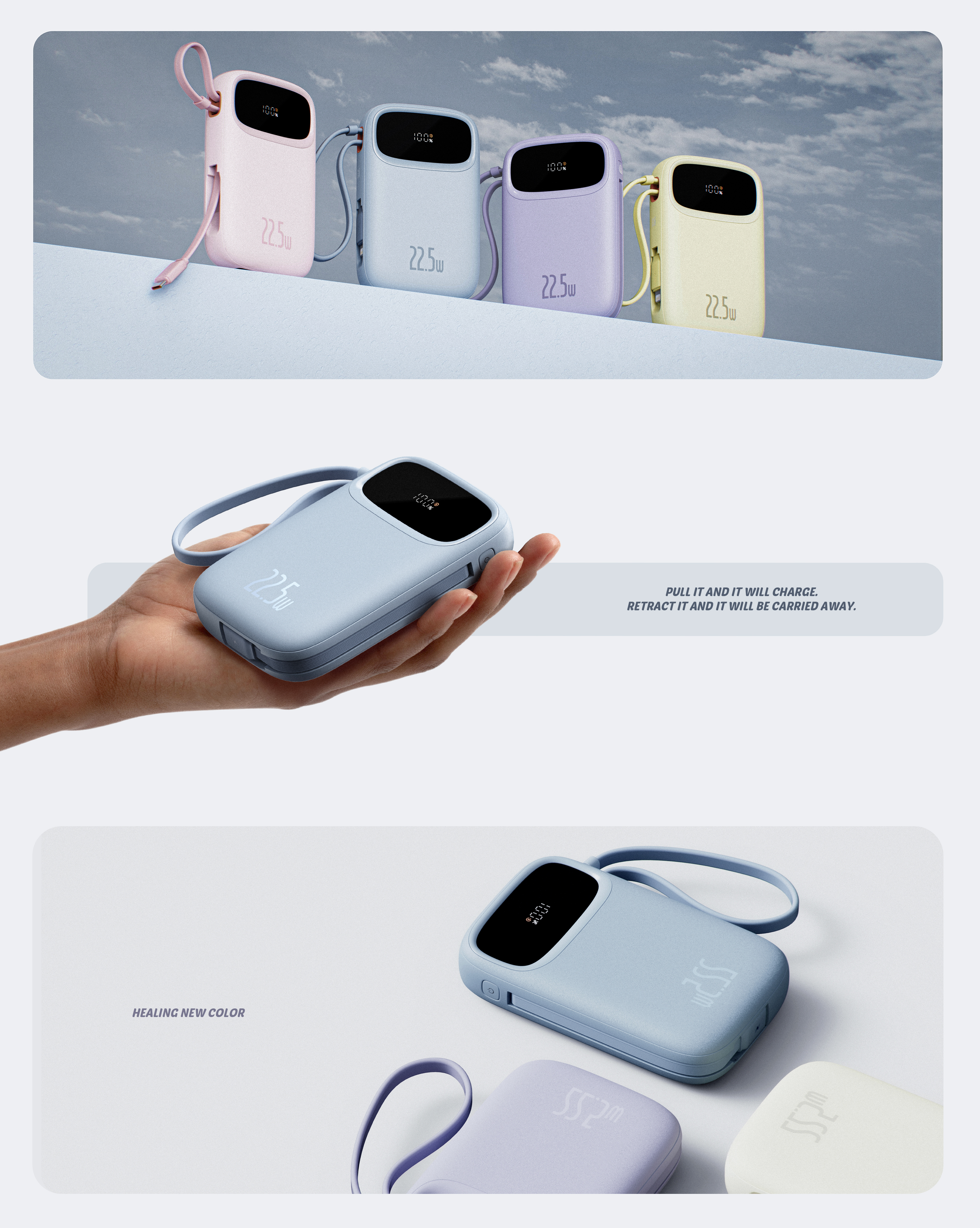 portable source，3C digital，charge，Own line，