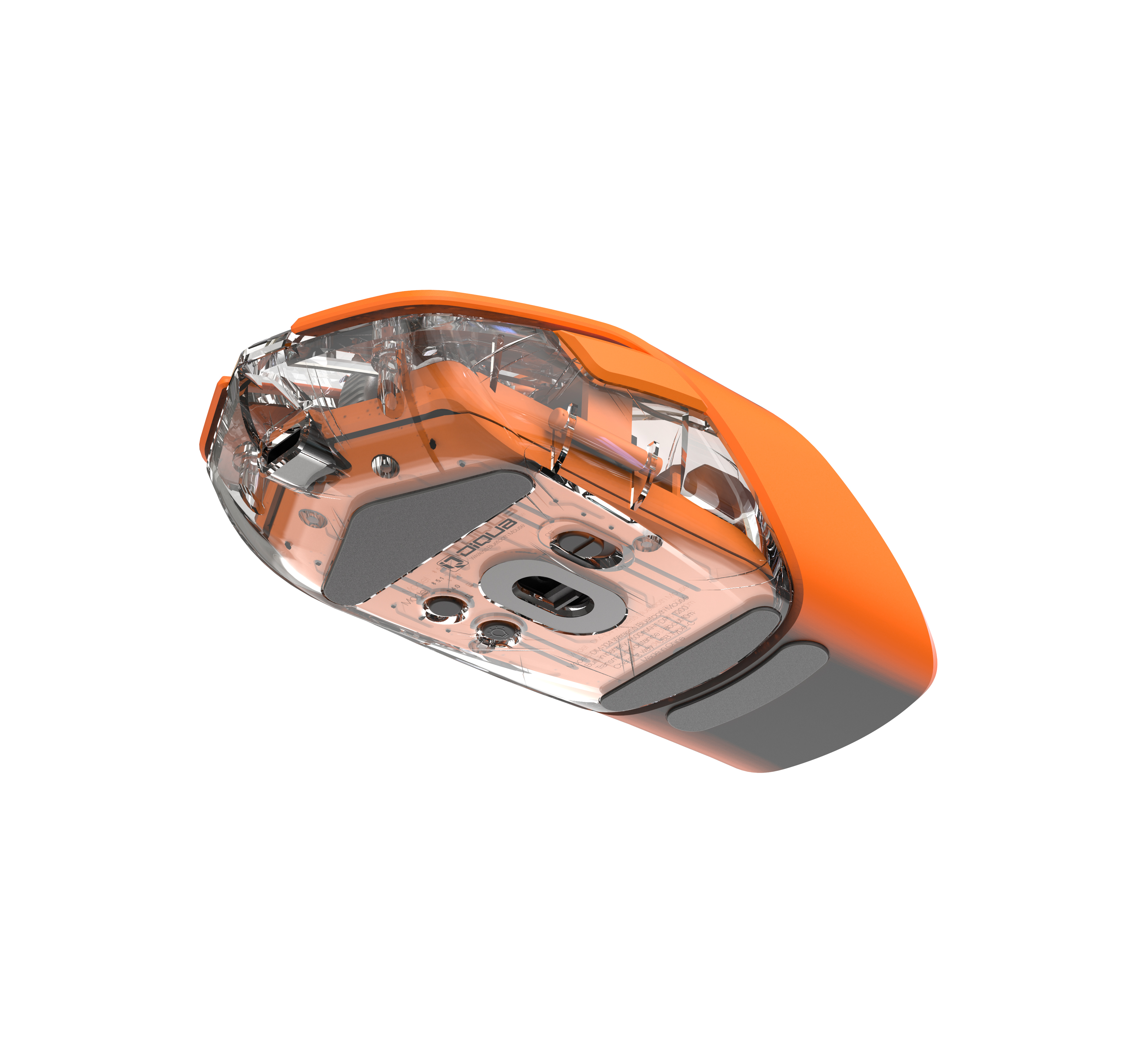 Transparent Mouse，Replaceable keys，Luminous mouse，Business Office Mouse，Metal roller，