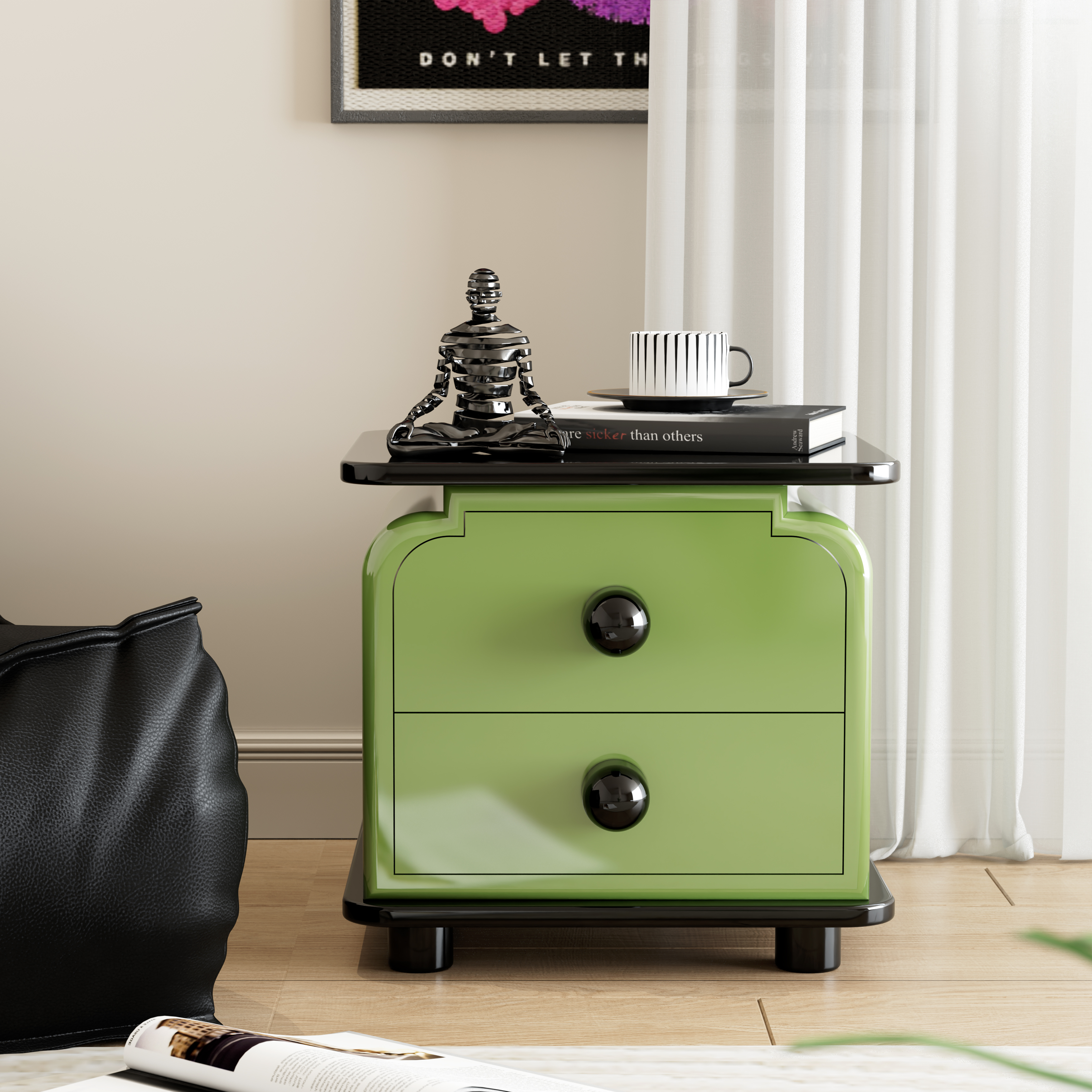 Furniture rendering，E-commerce renderings，bedside cupboard，Side table，3D modeling，