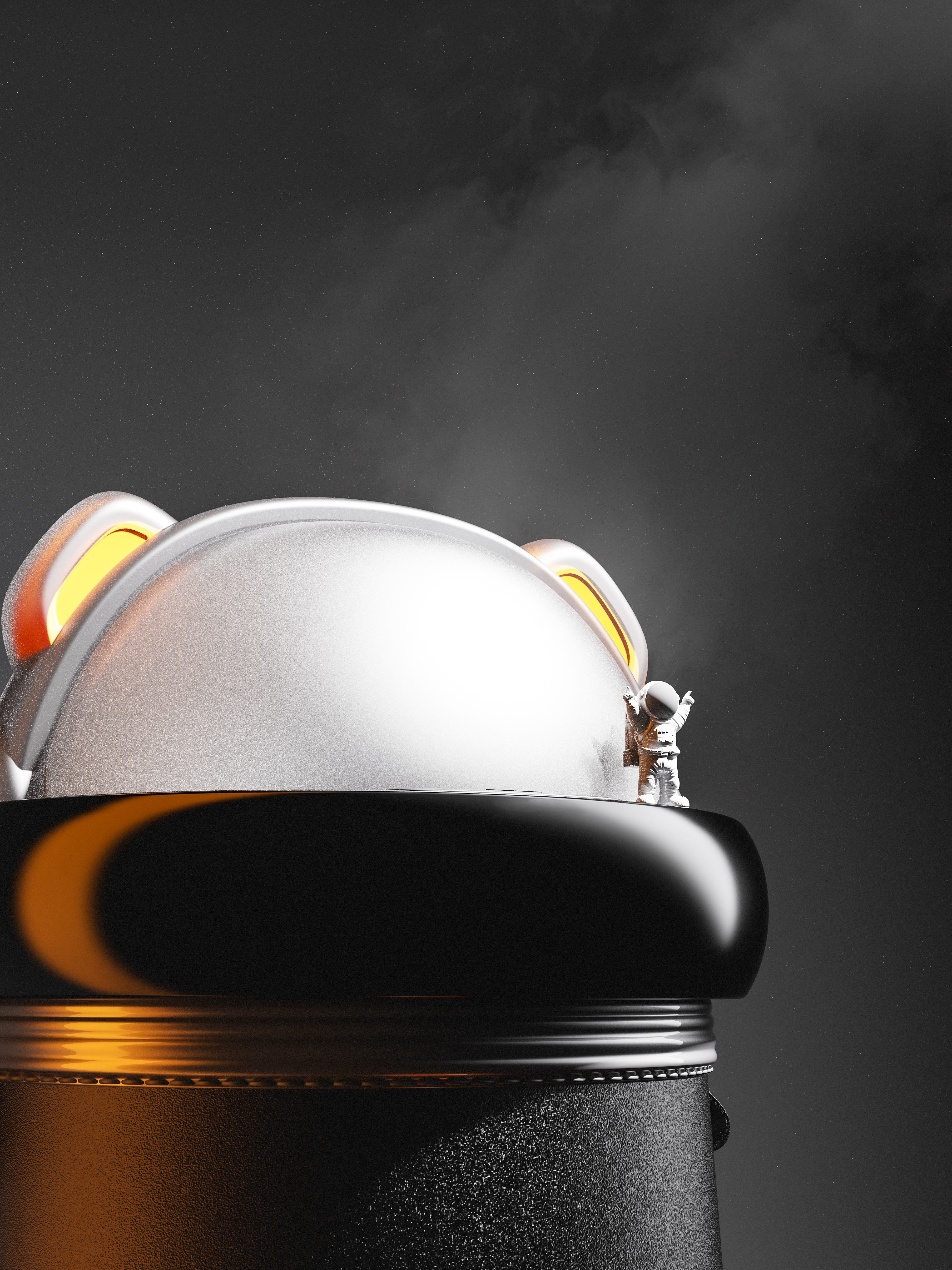 vacuum cup，astronaut，Sense of science and technology，display，Cool tide，intelligence，Drink water reminder，