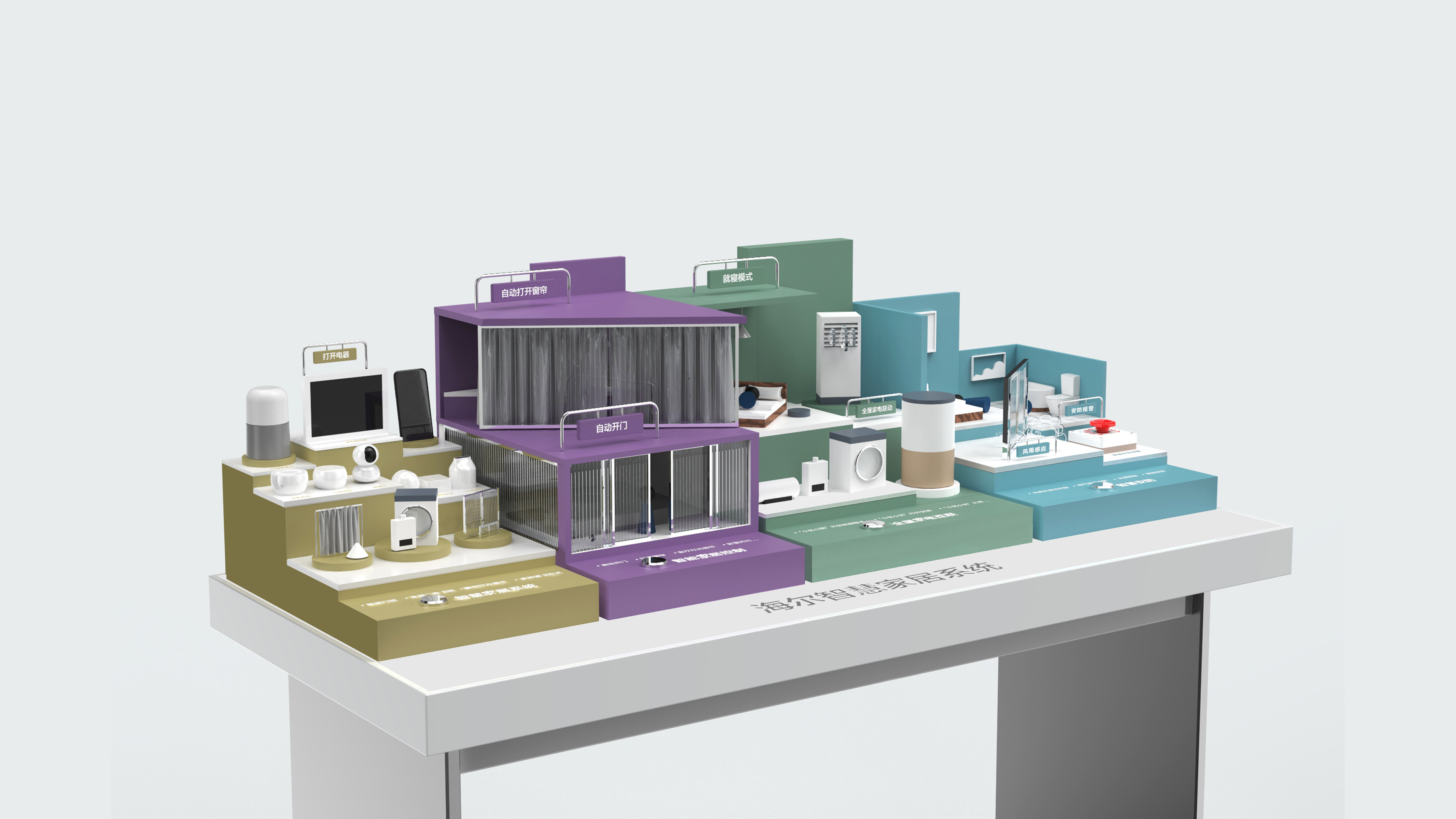 Smart Home，sand table，Exhibition，Haier，