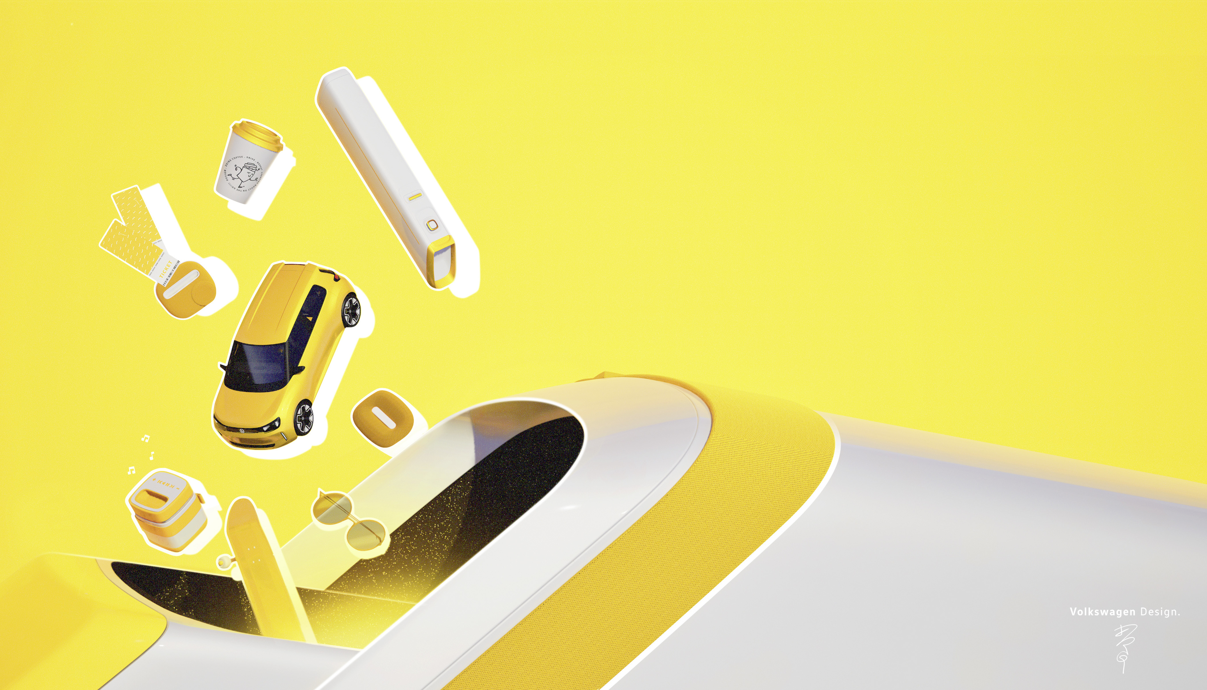 Volkswagen，car，interior，