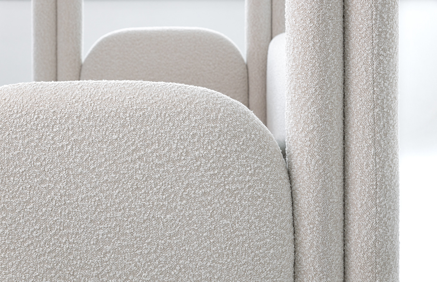 ROUNDISH BED，Bed，furniture，industrial design，