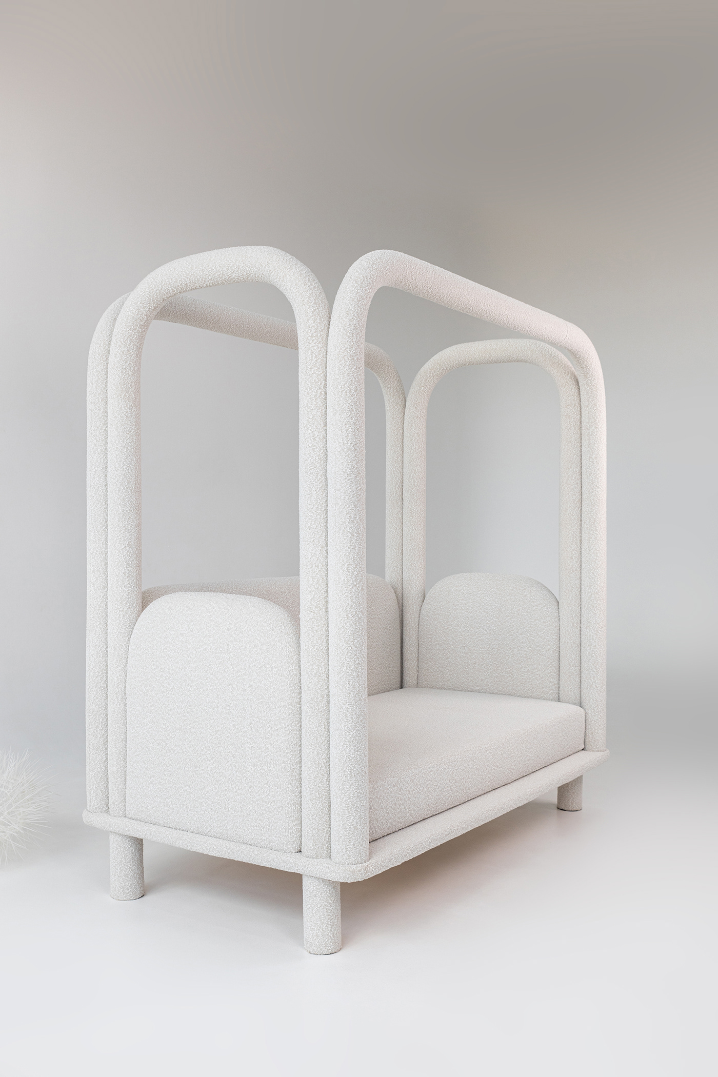 ROUNDISH BED，Bed，furniture，industrial design，