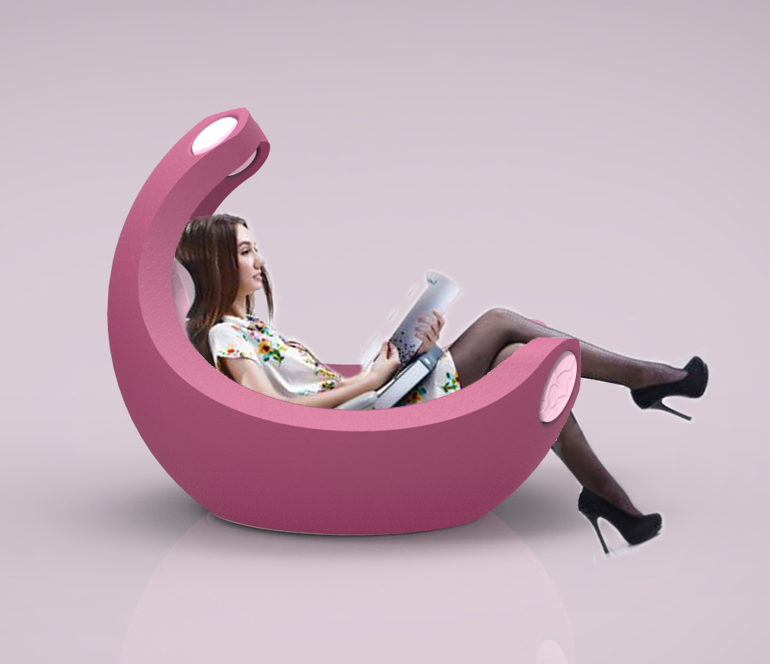 Eggshell，Lazy chair，LED lamp，