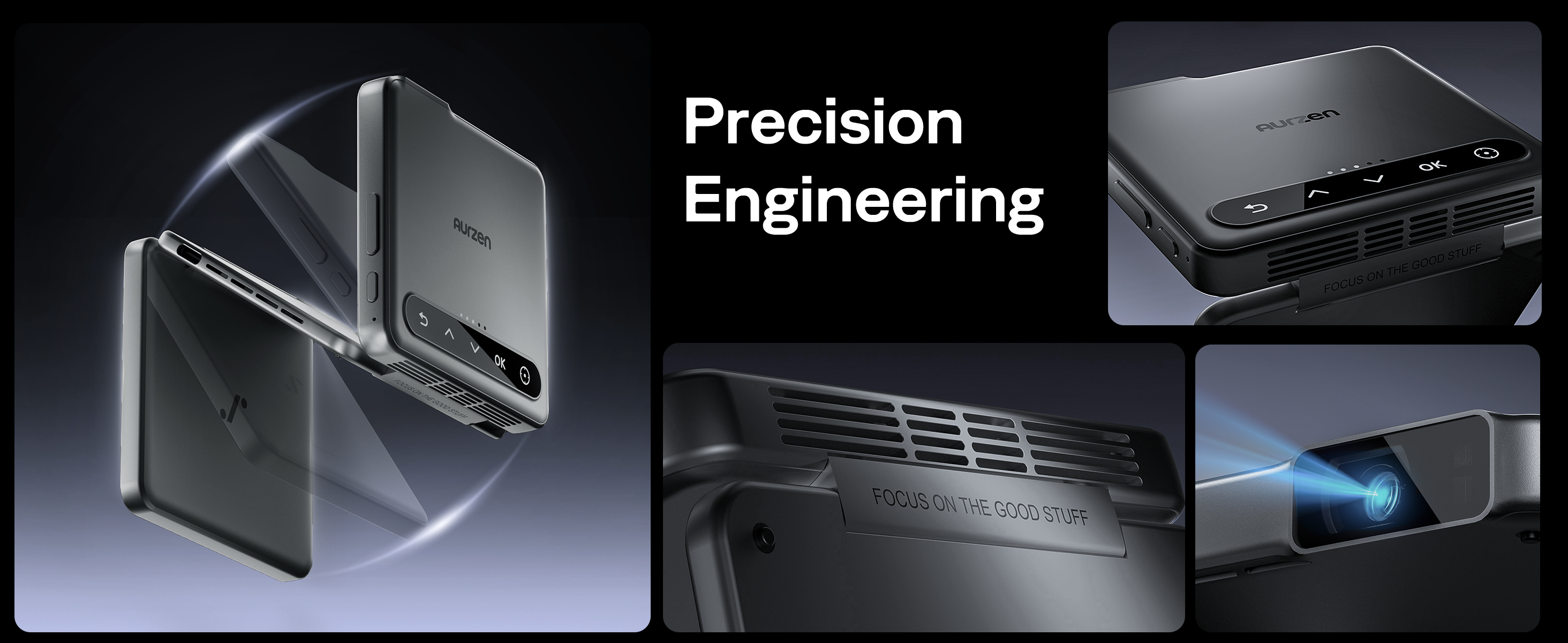 Three folding, projector, industrial design, Zhe，