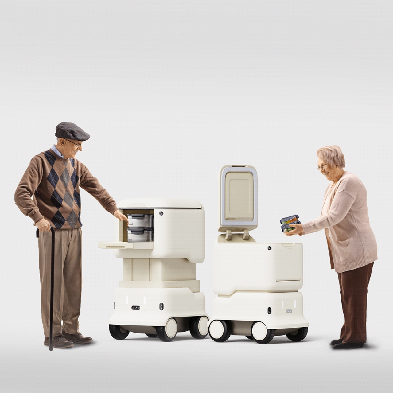 Amity，robot，Mobile refrigerator，Service community，Food Delivery Service，